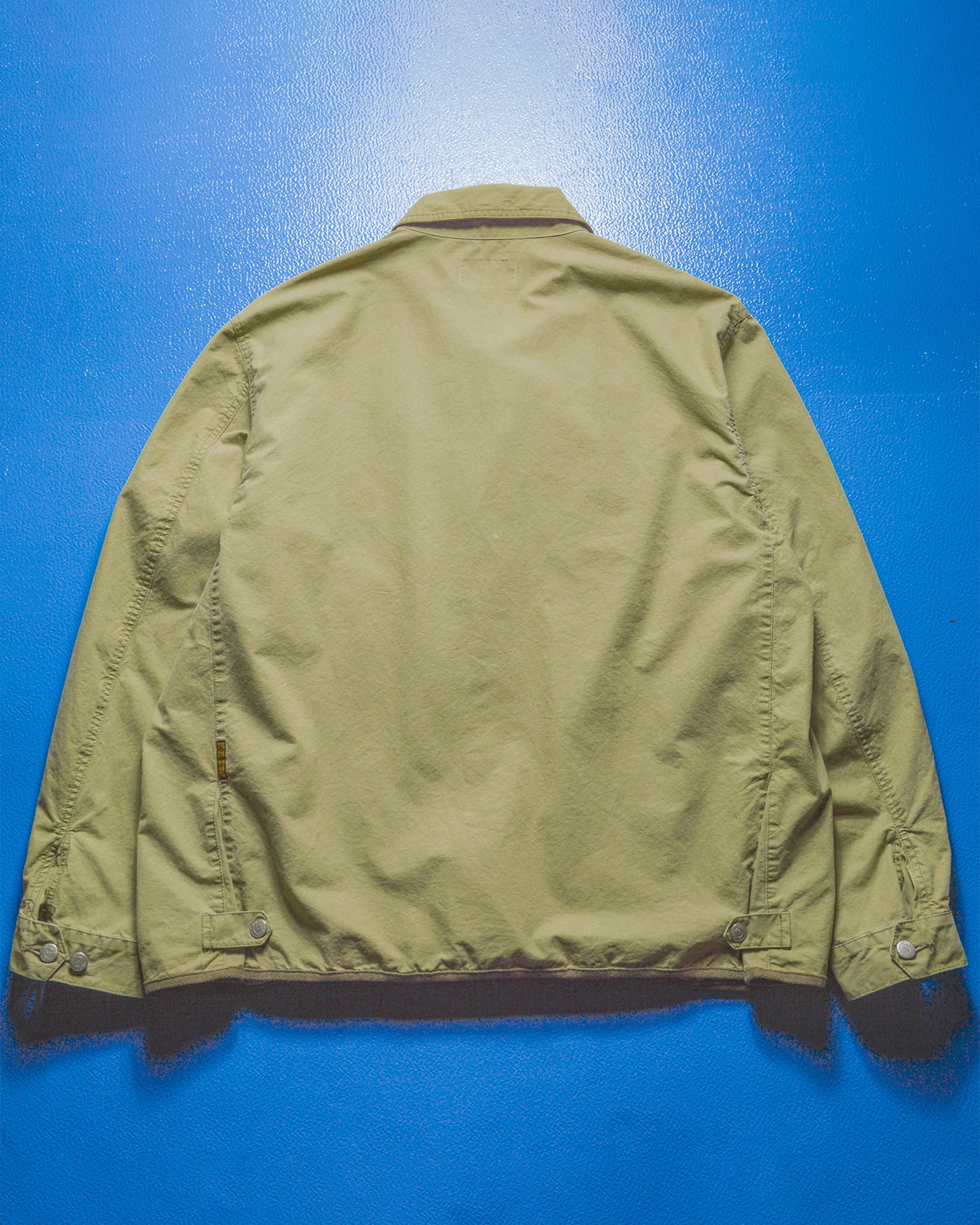 90s Beige Trim Gusseted Short Work Coat / Jacket (~XL~)
