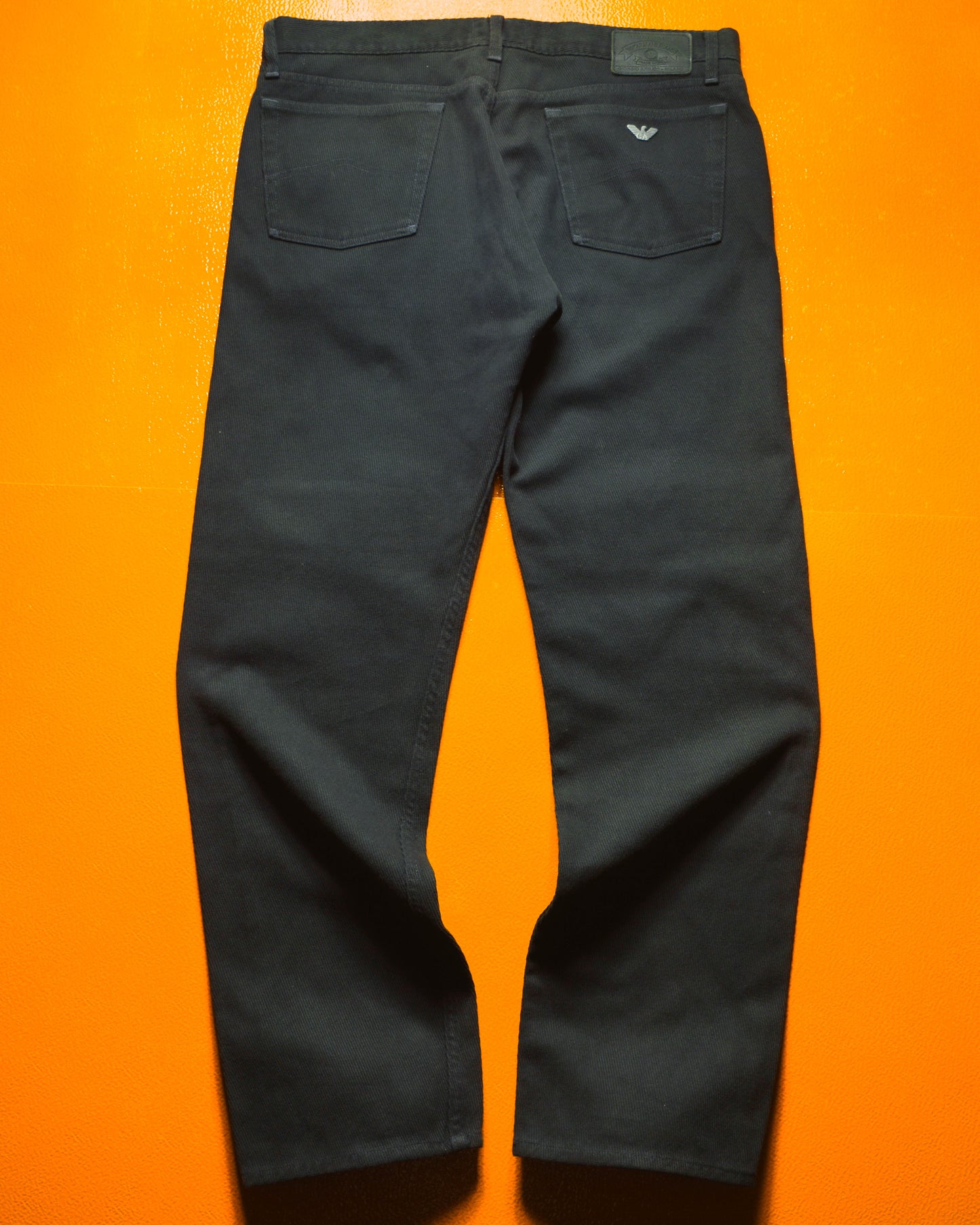 90s Washed Grey Diagonal Weave Trousers (~36~)