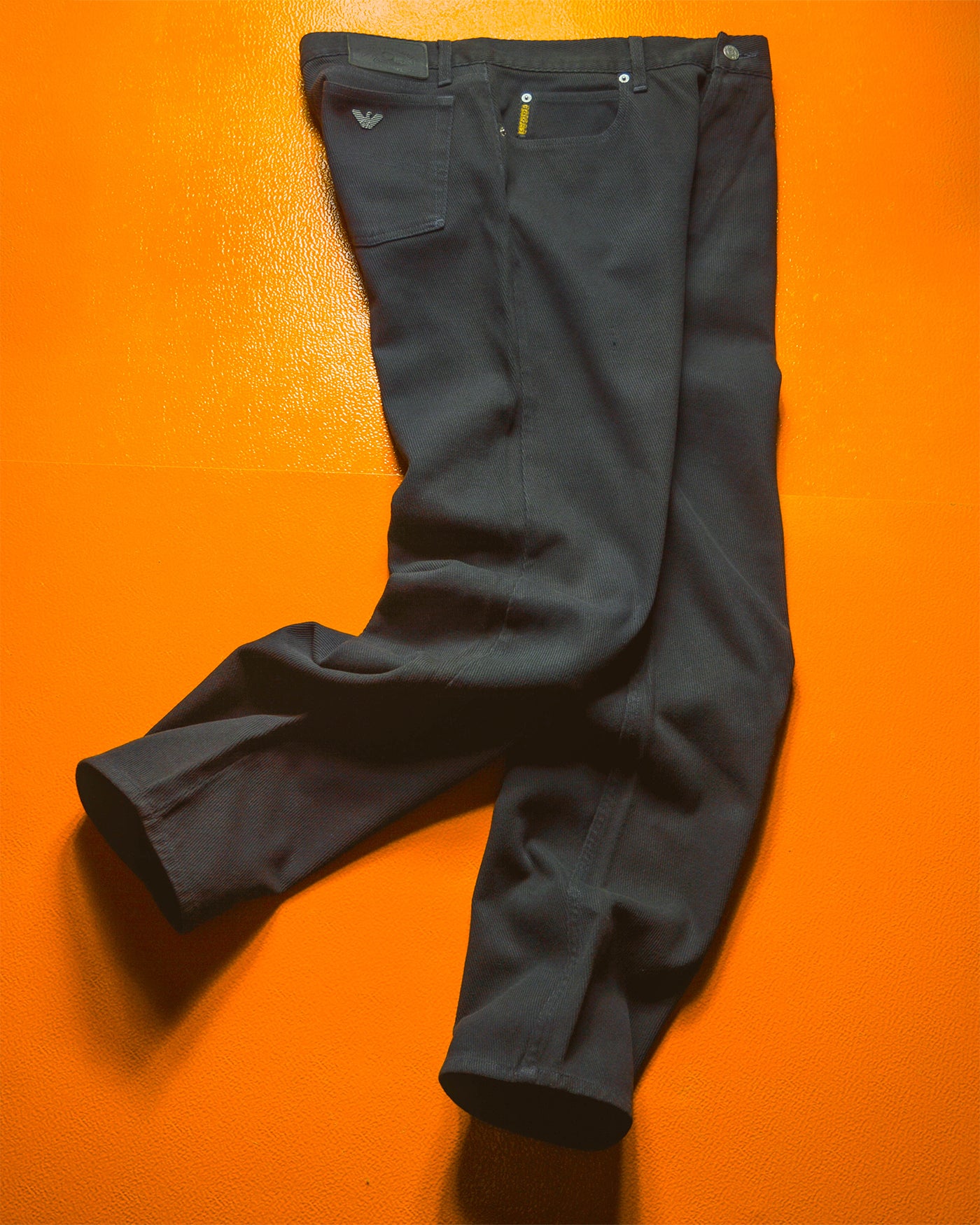 90s Washed Grey Diagonal Weave Trousers (~36~)