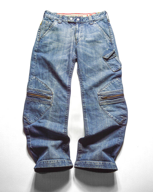 Early 2000s Asymmetrical Cargo Pocket Jeans (~30~)