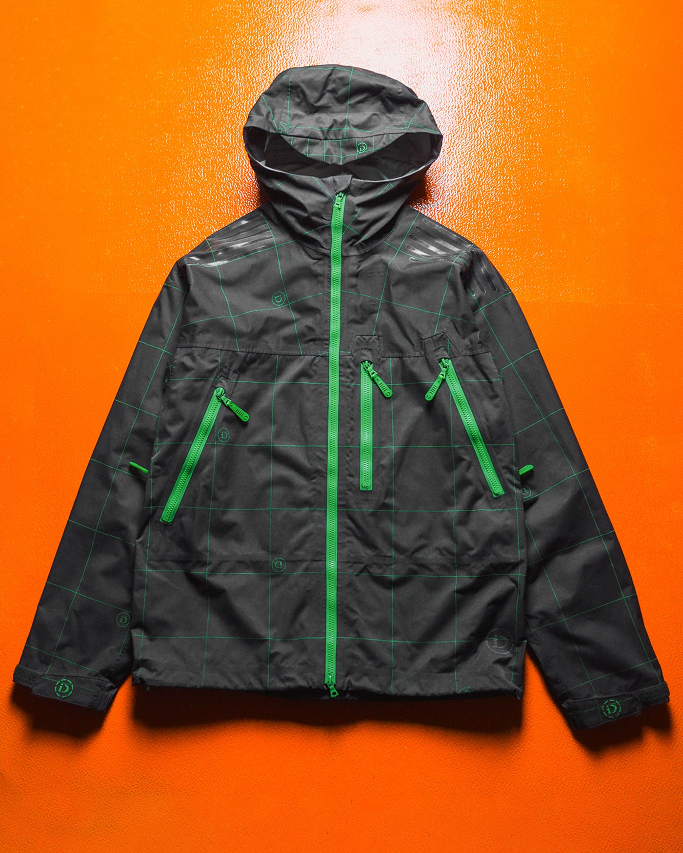 Burton Idiom Black Green Grid Taped Seam Jacket M shop.allenreji