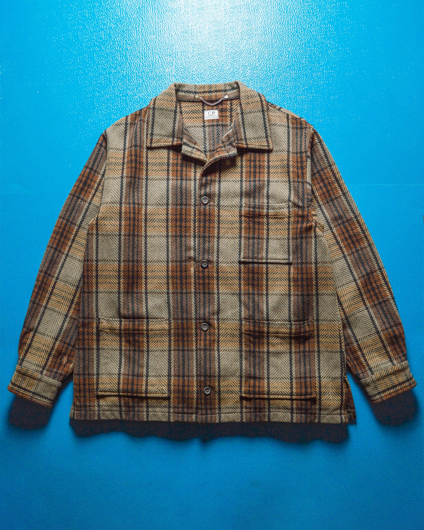1993 Ideas From Massimo Osti Brown Woven Check Jacket (L~XL)