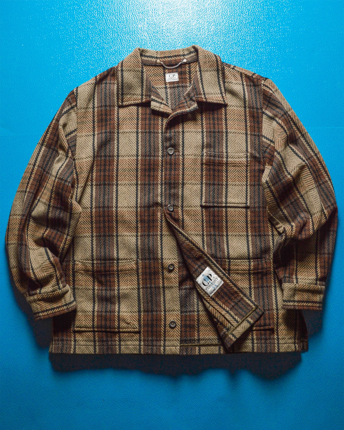 1993 Ideas From Massimo Osti Brown Woven Check Jacket (L~XL)