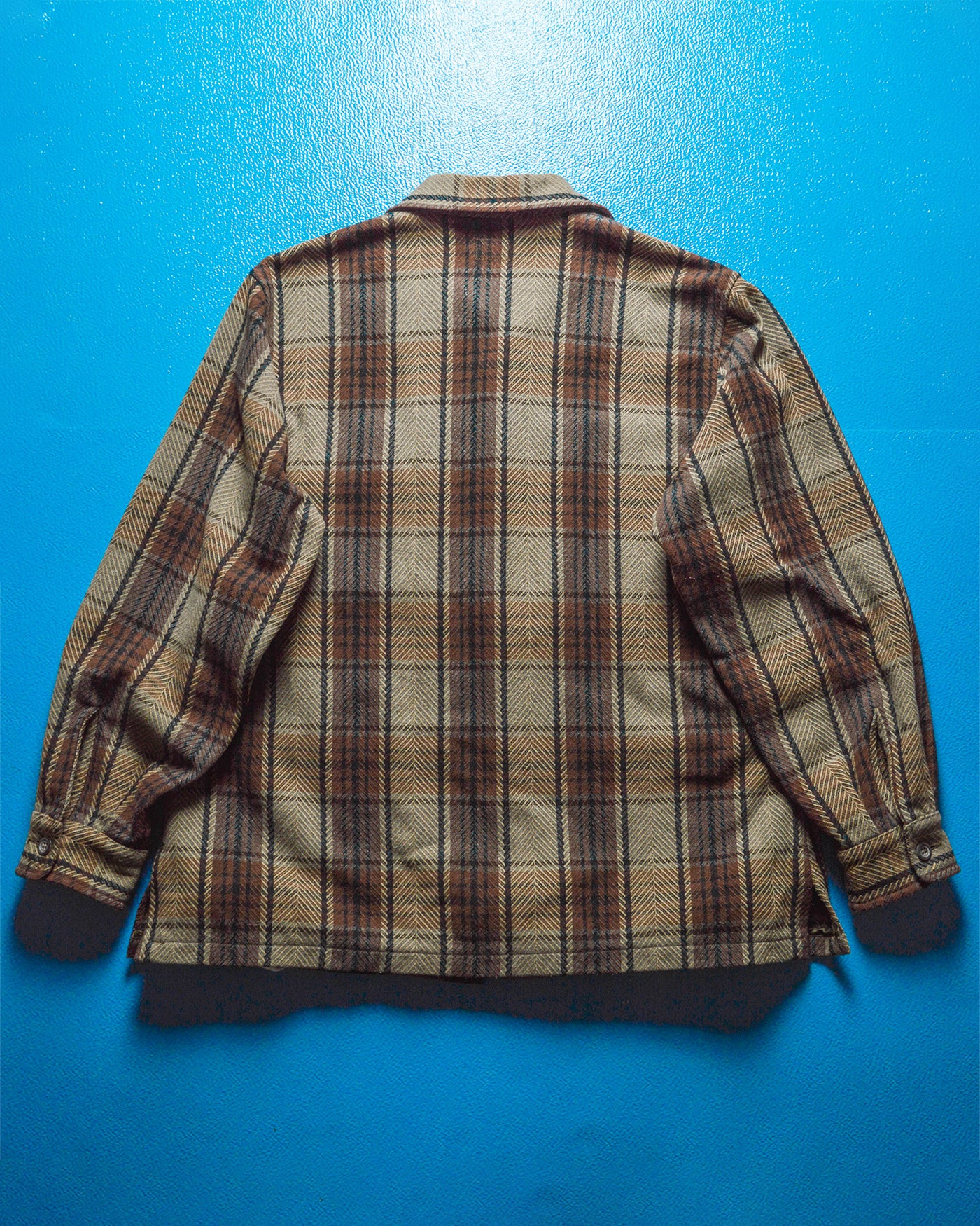 1993 Ideas From Massimo Osti Brown Woven Check Jacket (L~XL)