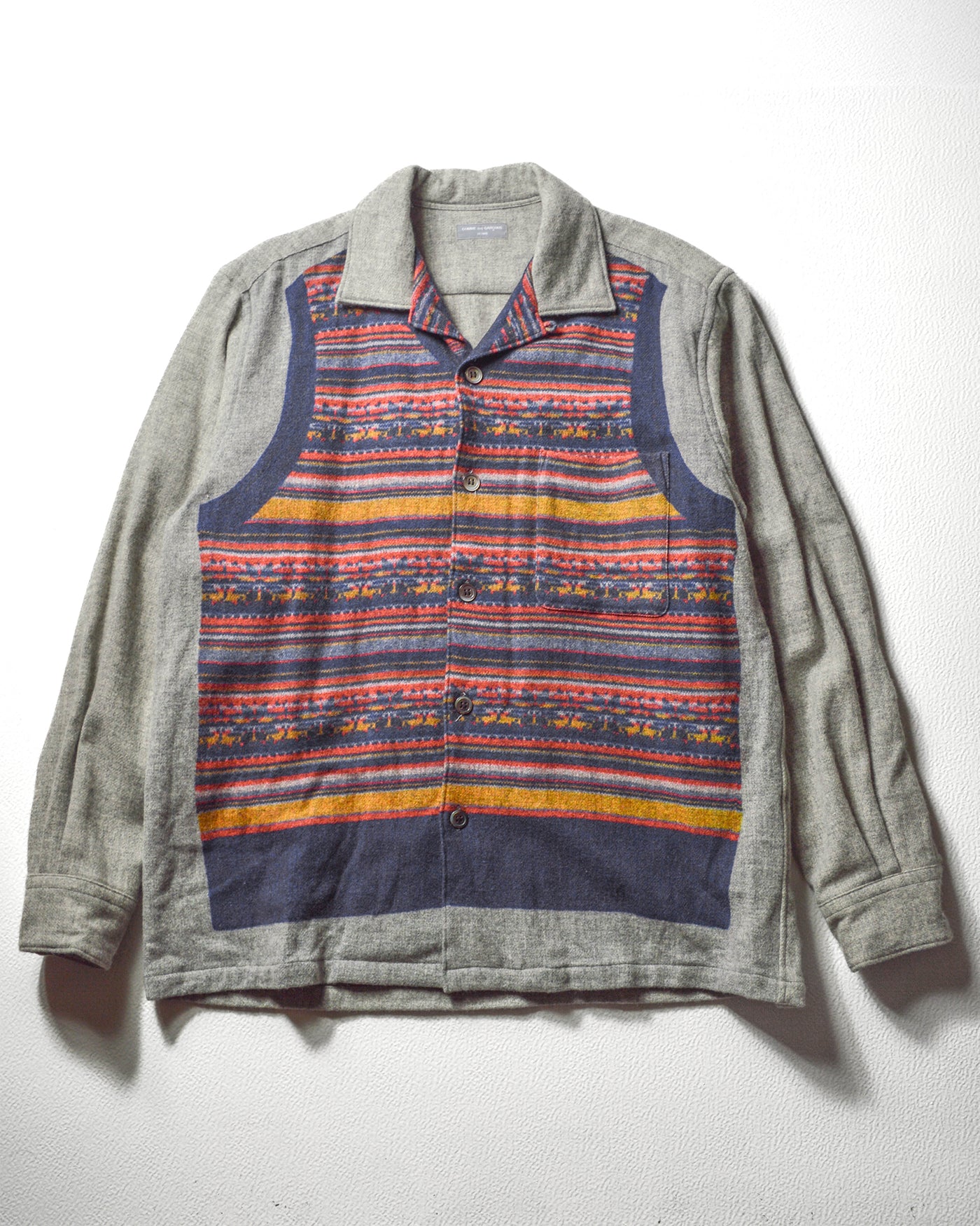 2001 Grandmas Knitted Vest Parody Print Shirt (~M~)