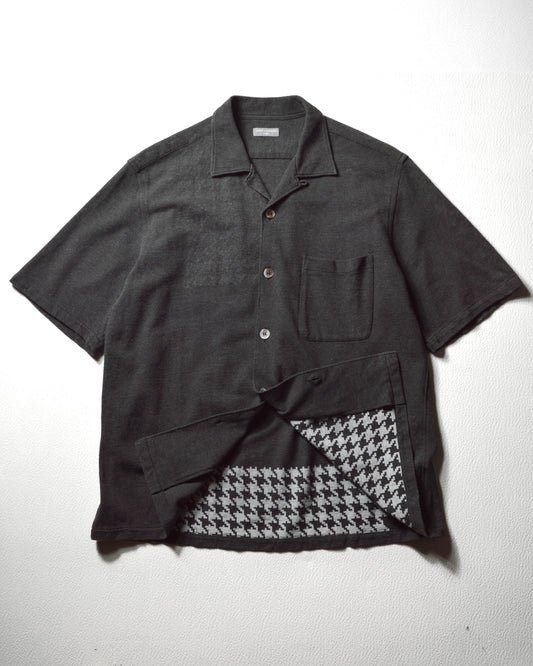 2001 Reverse Houndstooth Print Grey Shirt (~M~)