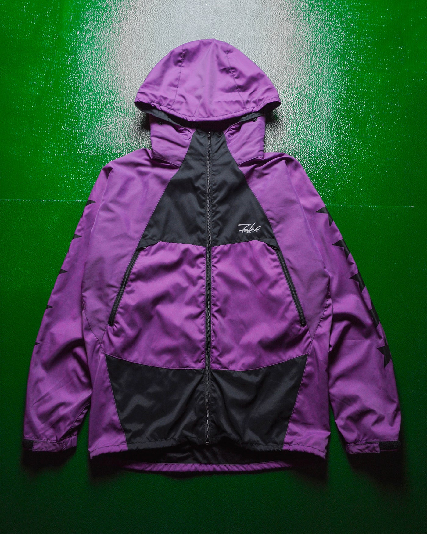Purple / Black Star Panelled Windbreaker Jacket (S~M)