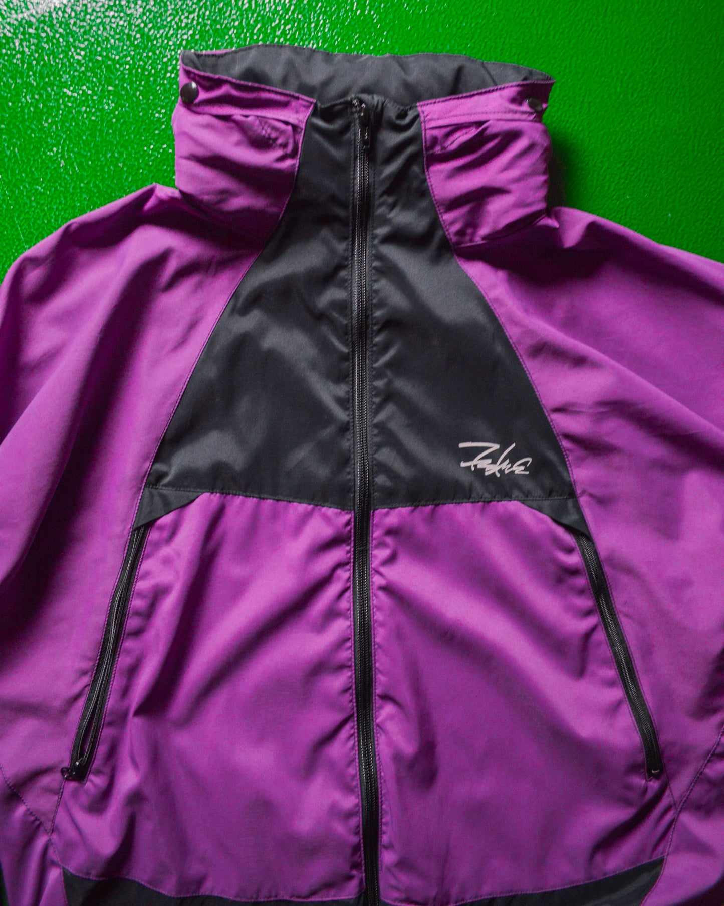 Purple / Black Star Panelled Windbreaker Jacket (S~M)