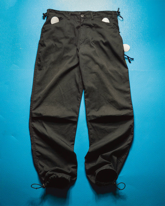 Black Asymmetrical Technical Track Pants (~32~)