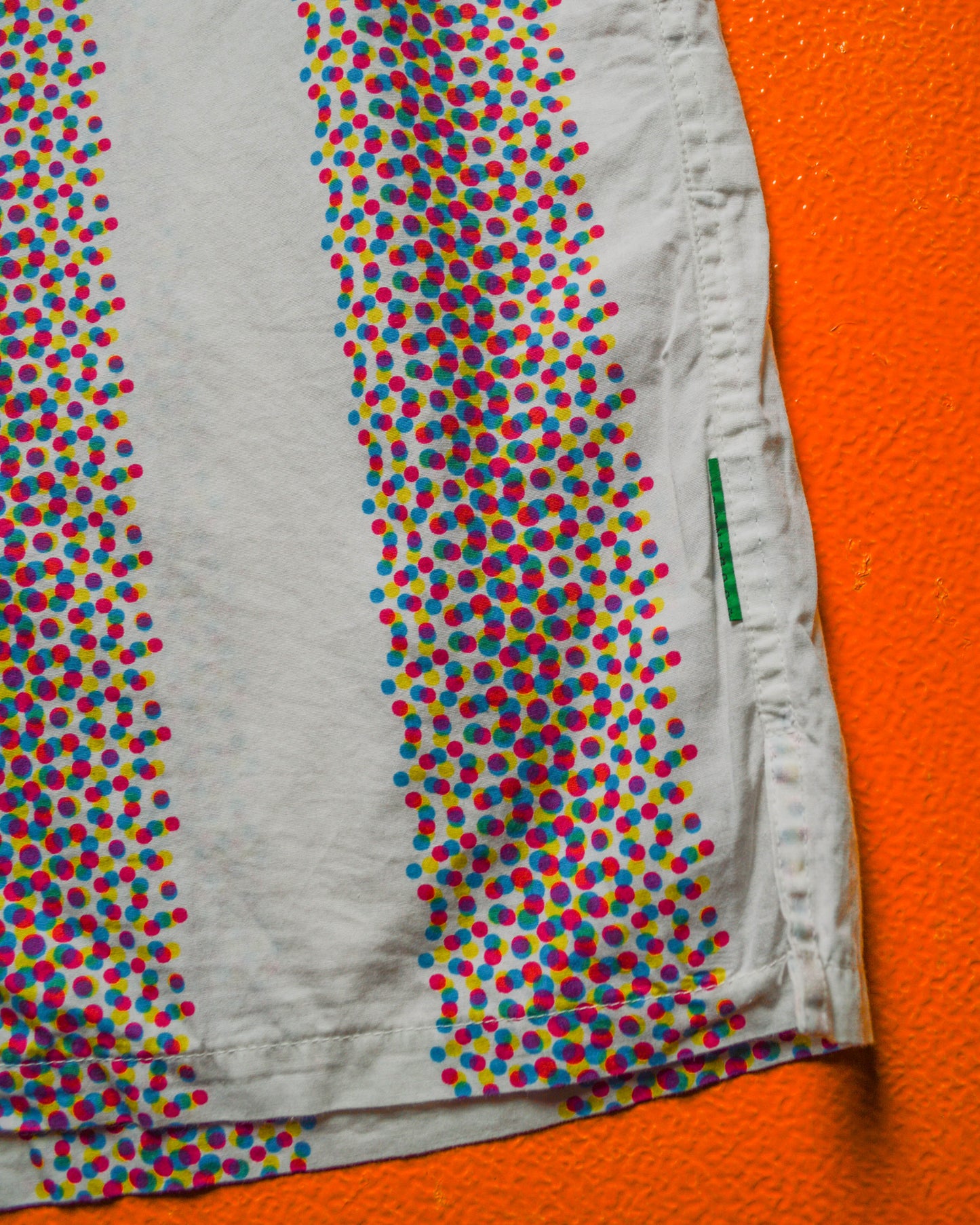 Early 2000s Striped Polka / Halftone / Bokeh Effect Shirt (~L~)