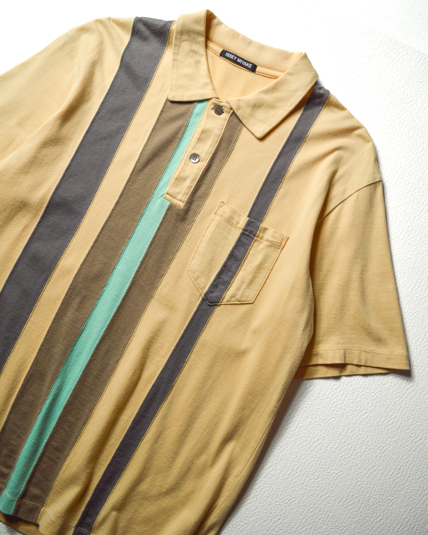 Peach Vertical Panelled Polo (M~L)