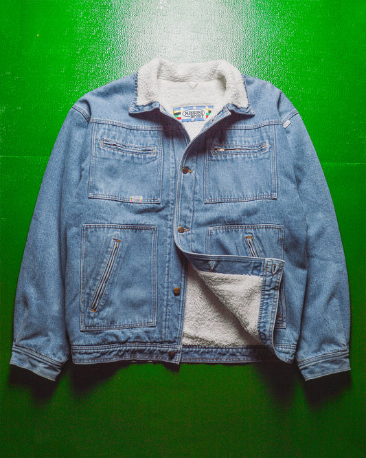 Sport 90s Fleece Lined / Boa Denim Jacket (~XL~)