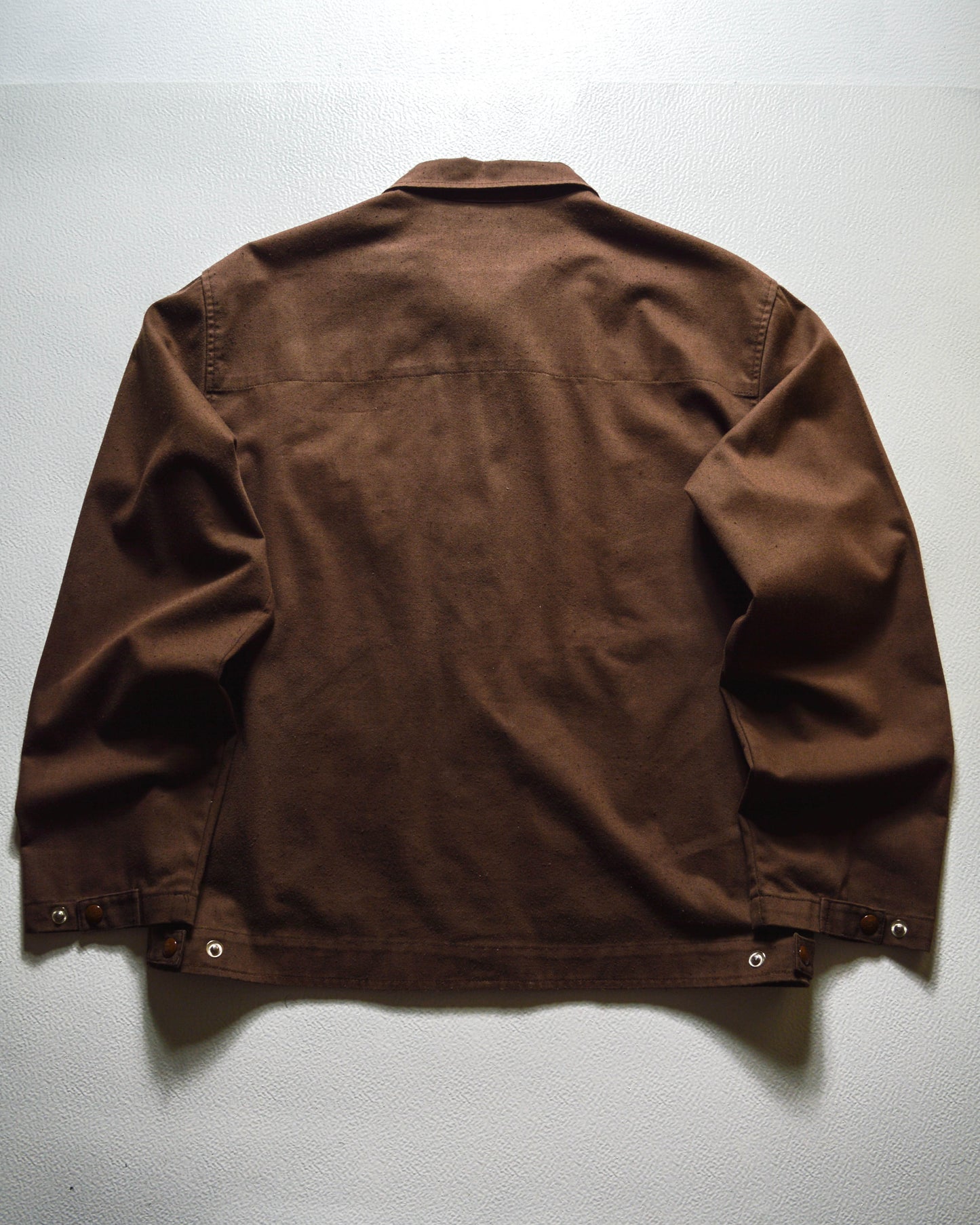 Early 2000s Brown Slanted Pocket Work Jacket w Embroidered Logo (M)