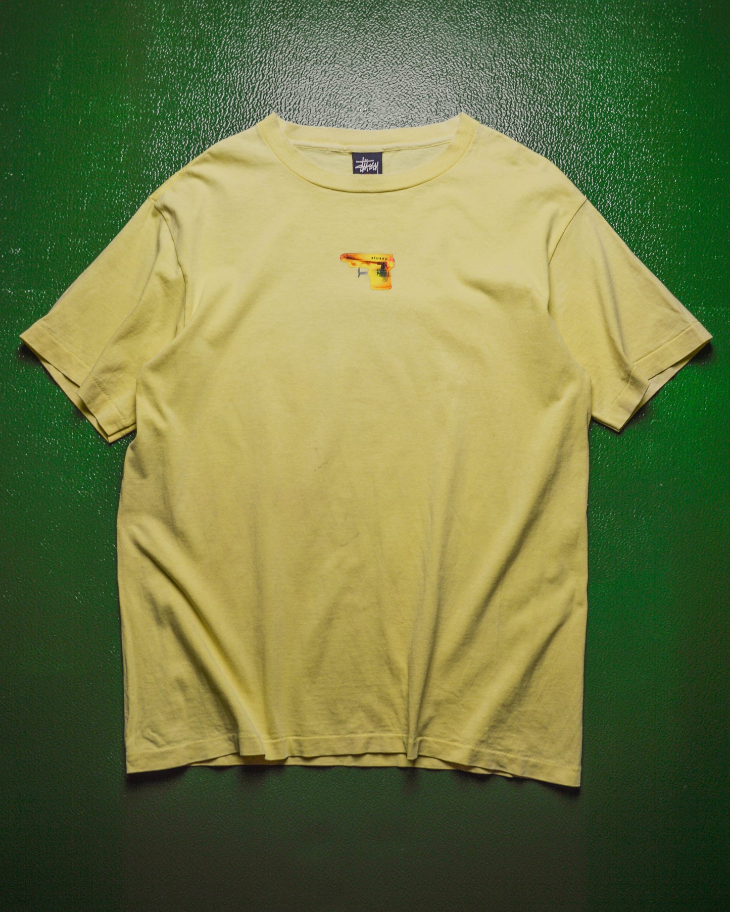 Orange / Thermal Image Water Pistol / Gun Graphic Baby Yellow T-shirt (L)