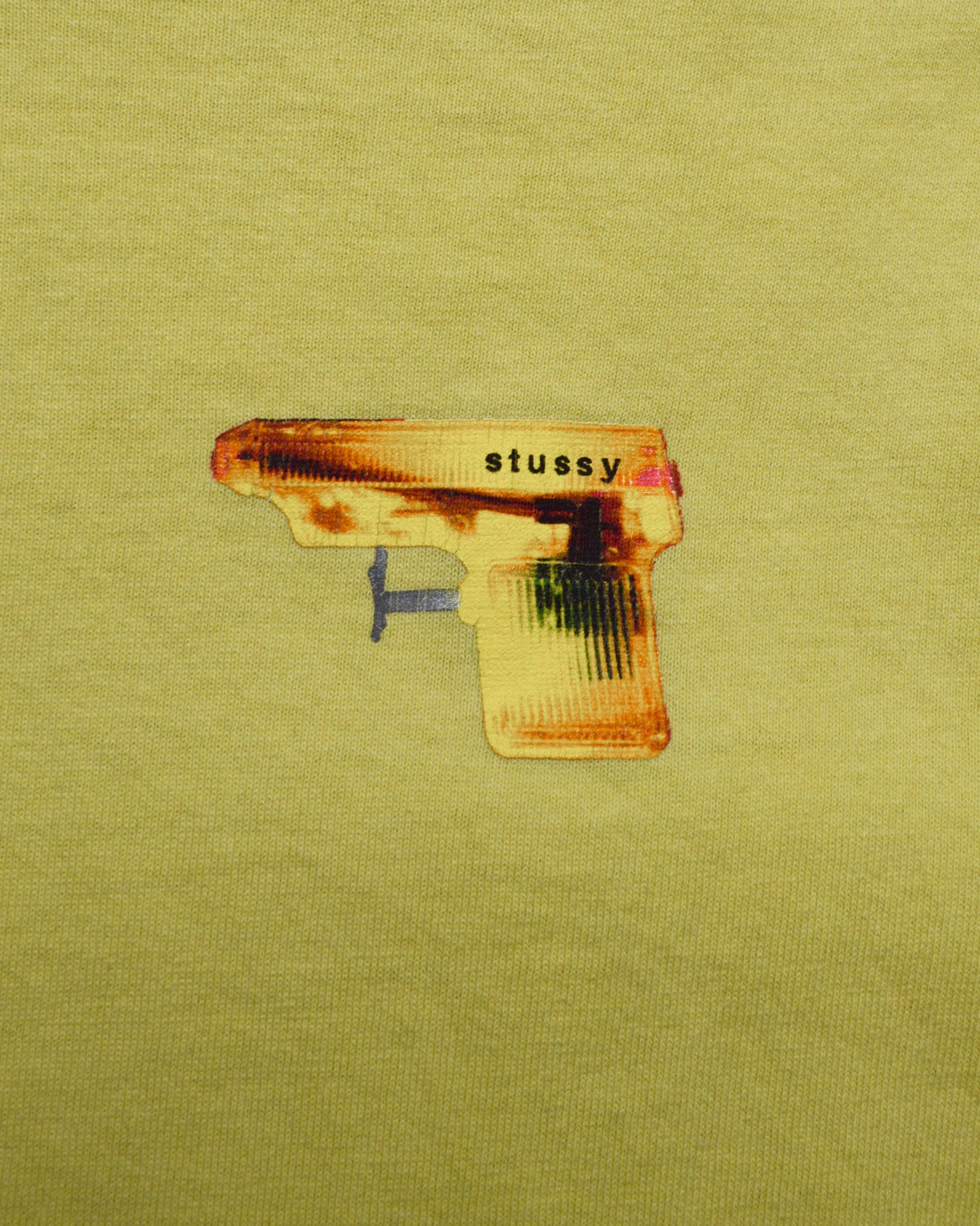 Orange / Thermal Image Water Pistol / Gun Graphic Baby Yellow T-shirt (L)