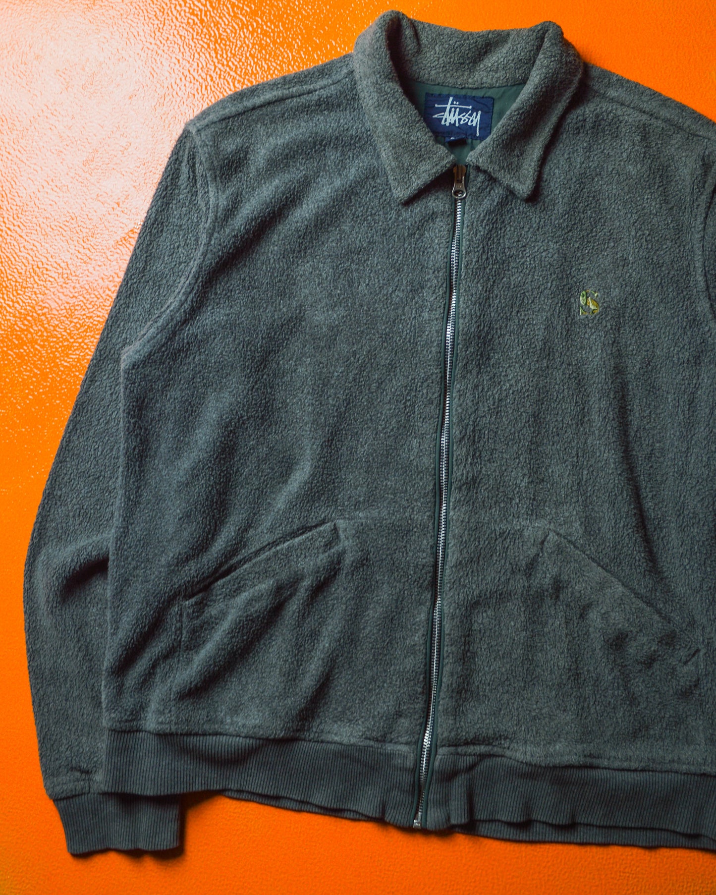 Terry Fleece Grey Camo S Logo Collared Jacket (M)
