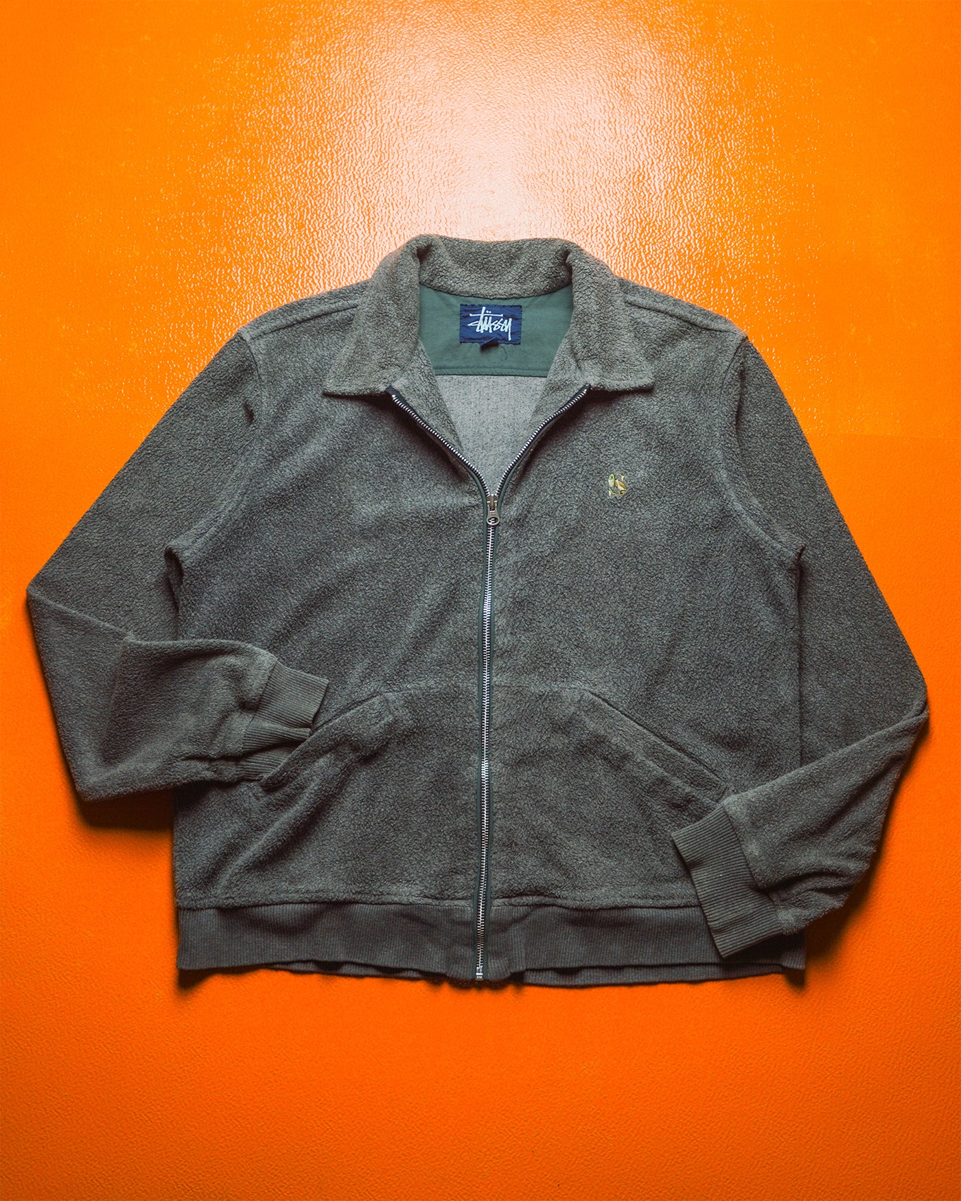 Terry Fleece Grey Camo S Logo Collared Jacket (M)