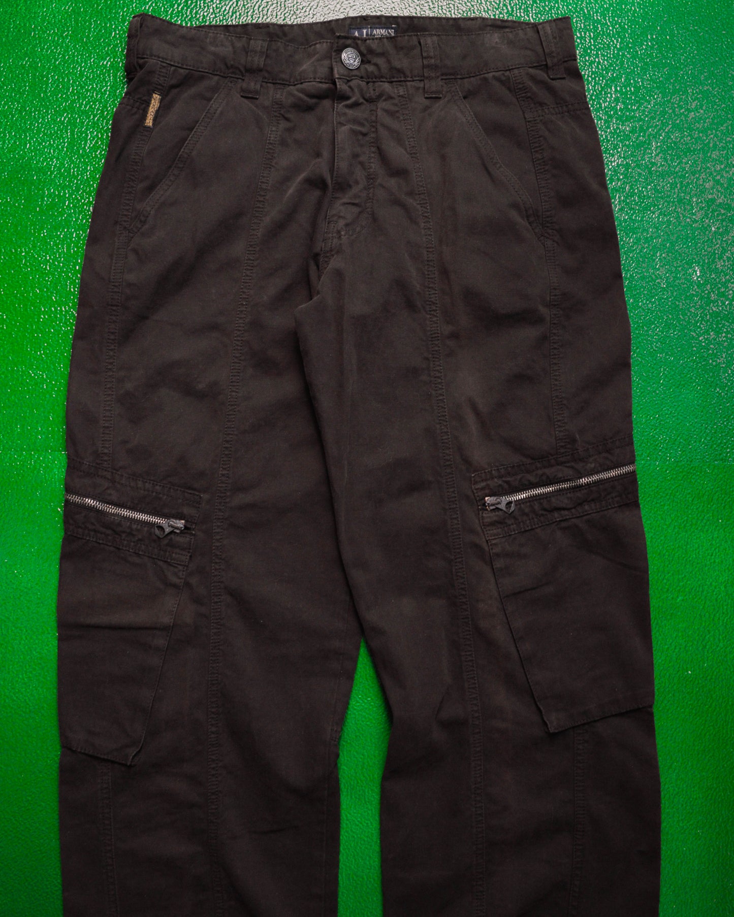 25th Anni Panelled Slanted Pocket Deep Brown Cargo Pants (~34~)