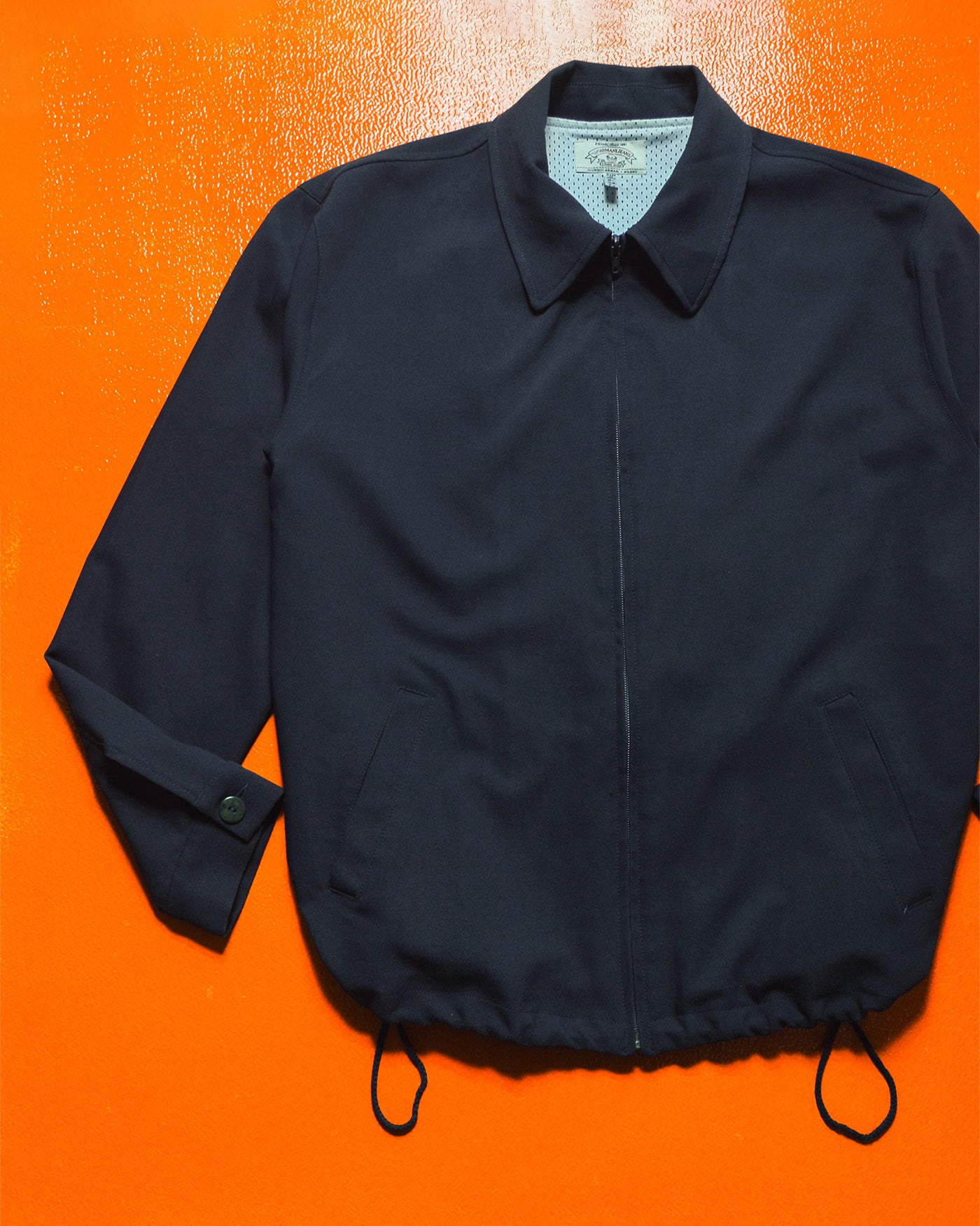90s Deep Navy Minimal Poly Work Jacket (~L~)
