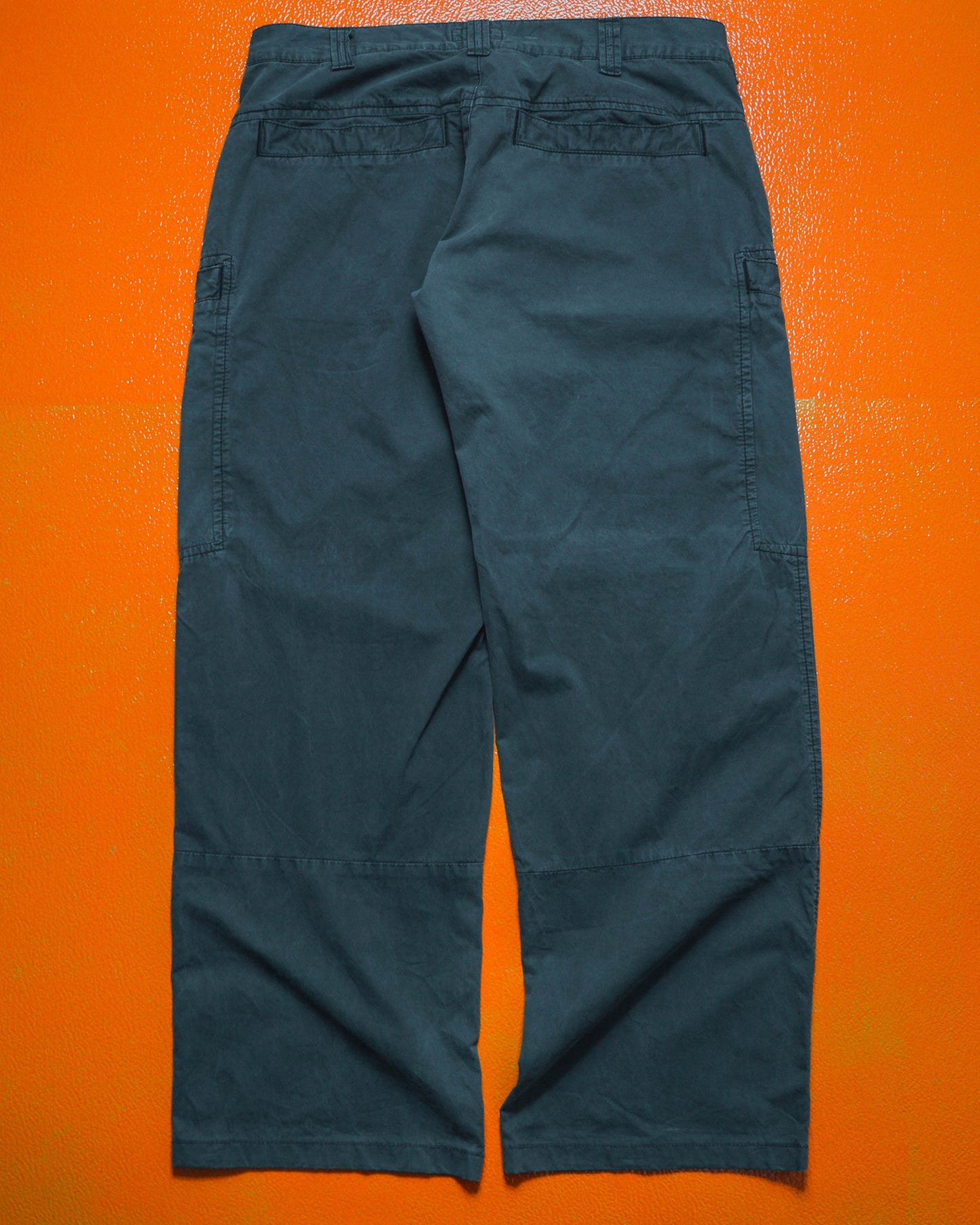 Grey Side Slant Pocket Panelled Cargo Pants (~34~)