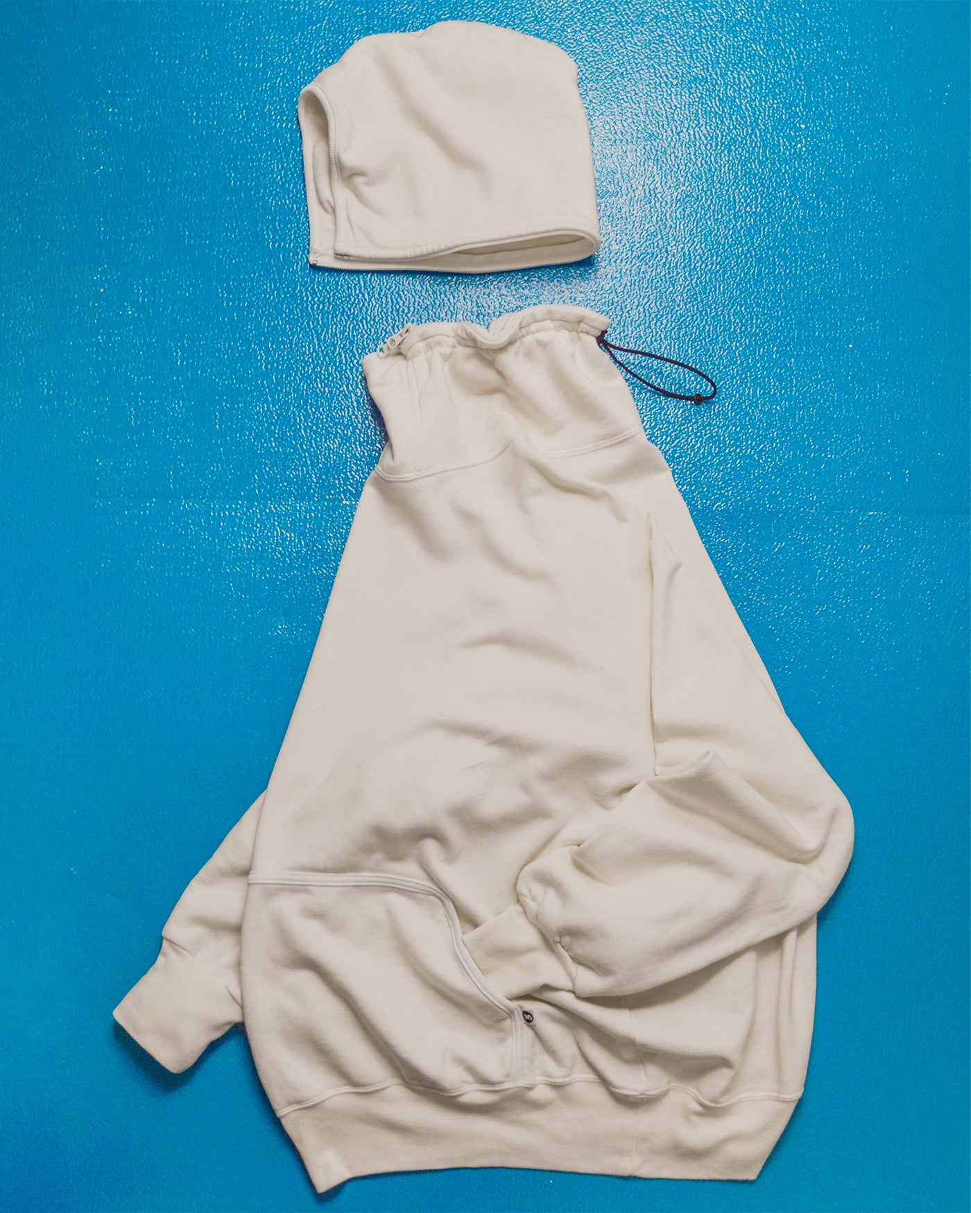 2000 Detachable Hood Off White Hoody (L)
