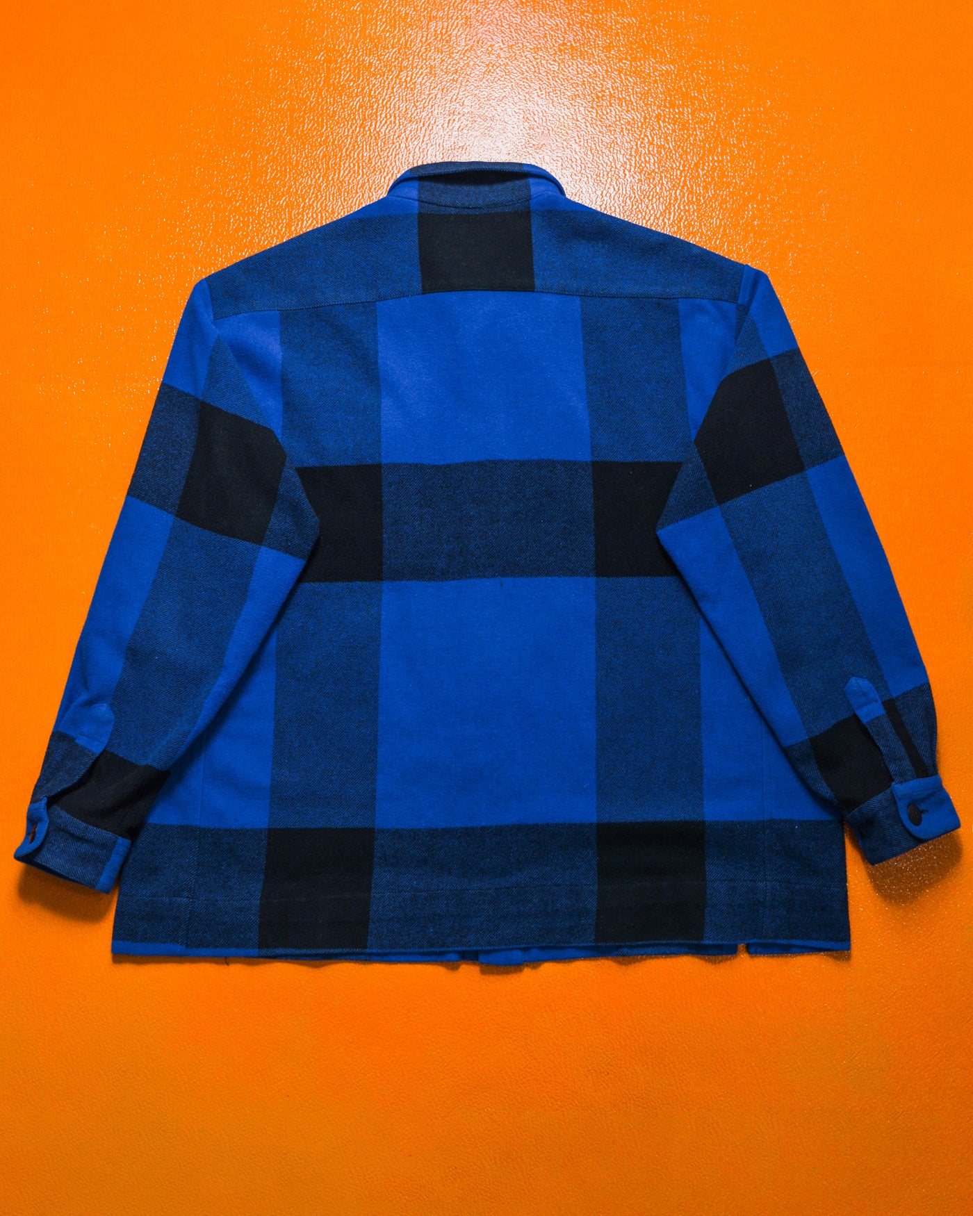90s Navy Oversized Check Over Shirt (XL)