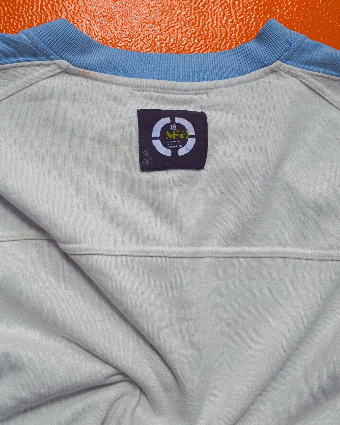 Blue / White Striped Logo Zip Up Jersey (XXL)