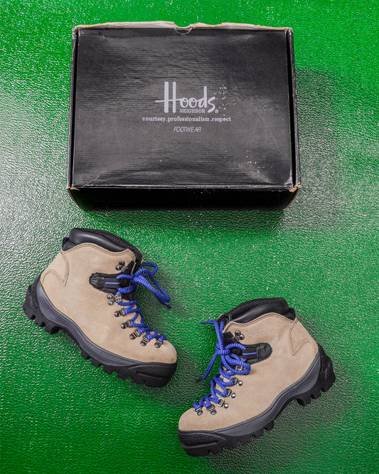 "Hoods" Harrods Flip Early 2000s Beige Hiking Boots (~UK4/5~)