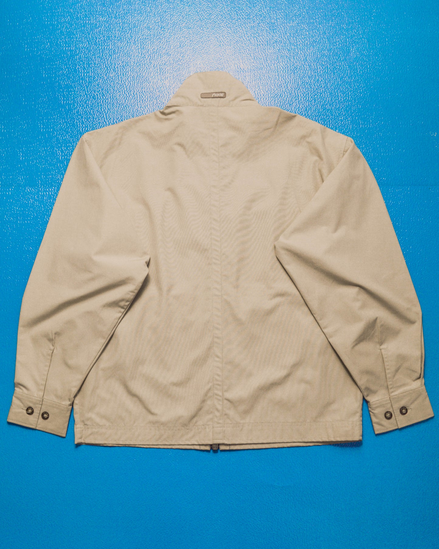 Spring 2000 Beige Tonal Zip Up Work Jacket (M)