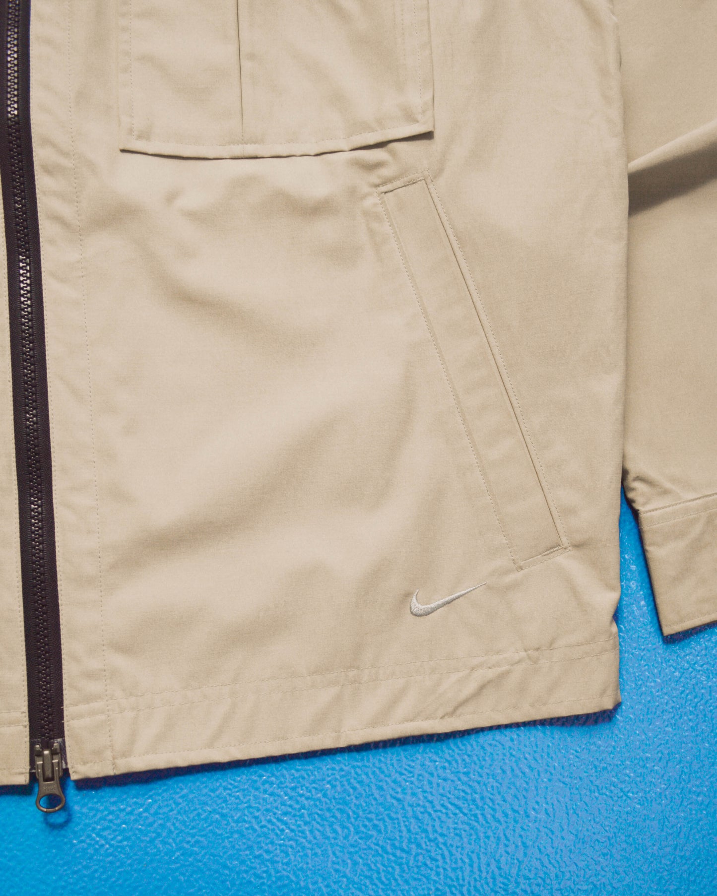 Spring 2000 Beige Tonal Zip Up Work Jacket (M)