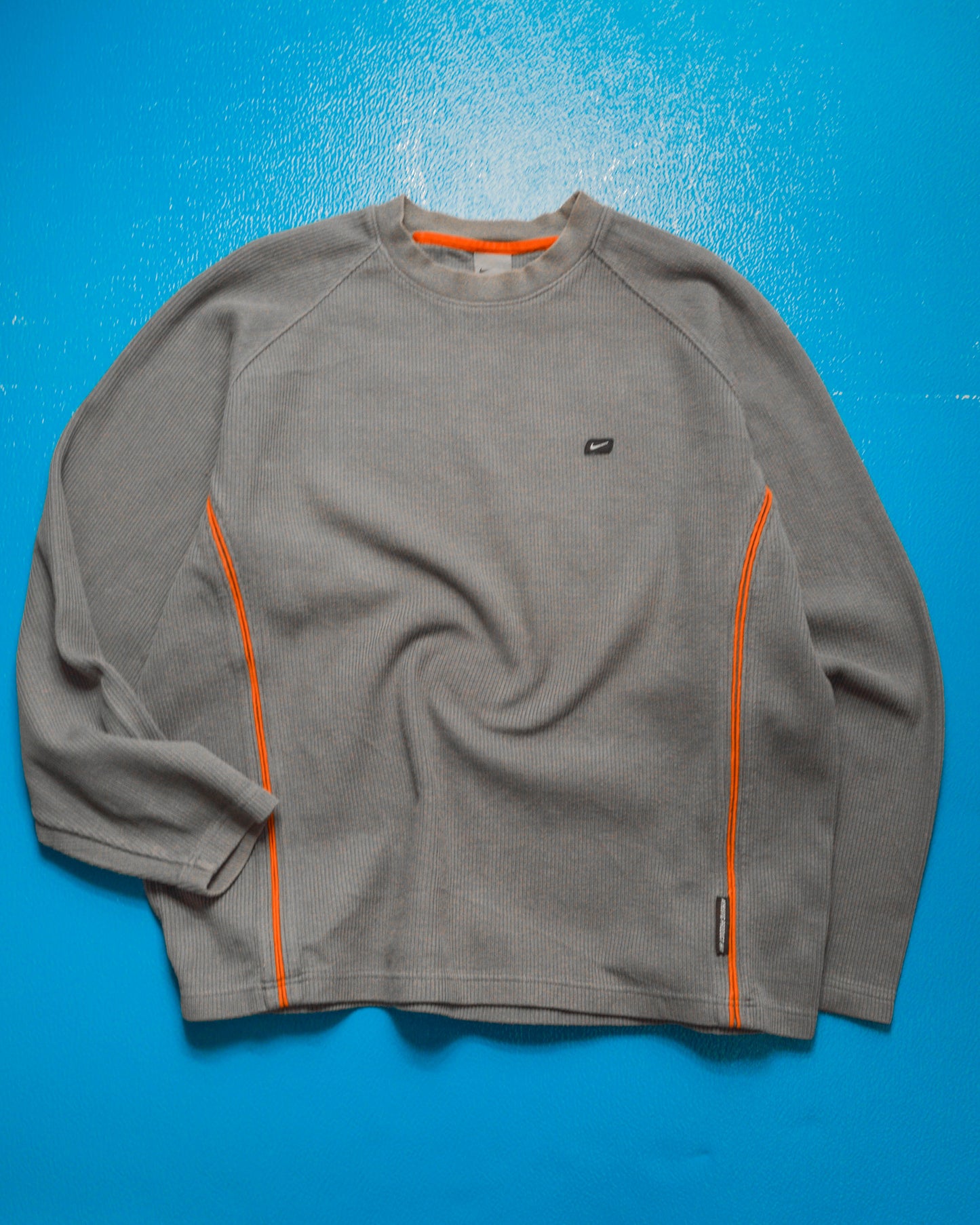 Fall 2001 Ribbed Grey Orange Jumper (XL)