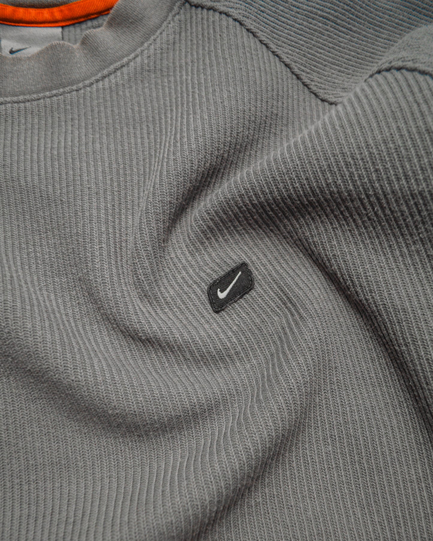 Fall 2001 Ribbed Grey Orange Jumper (XL)
