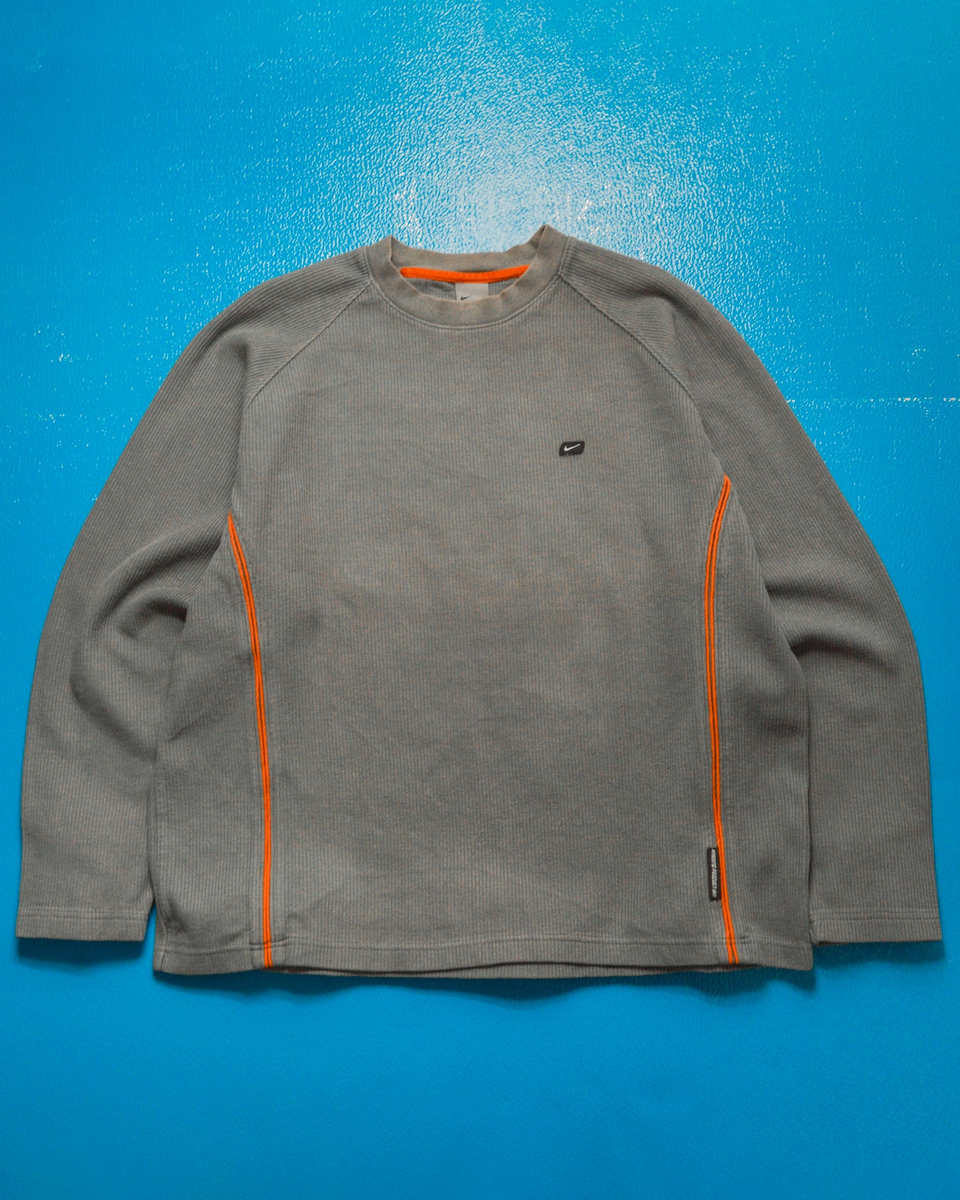 Fall 2001 Ribbed Grey Orange Jumper (XL)