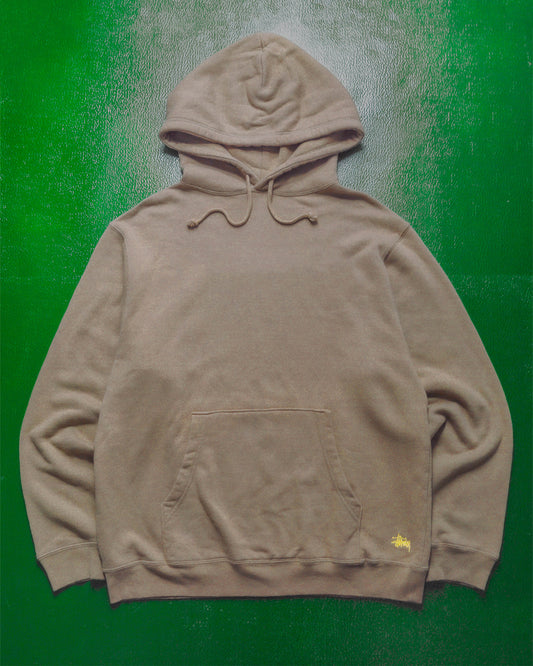 Minimal Early 2000s Tan / Gold Pullover Hoody (L)