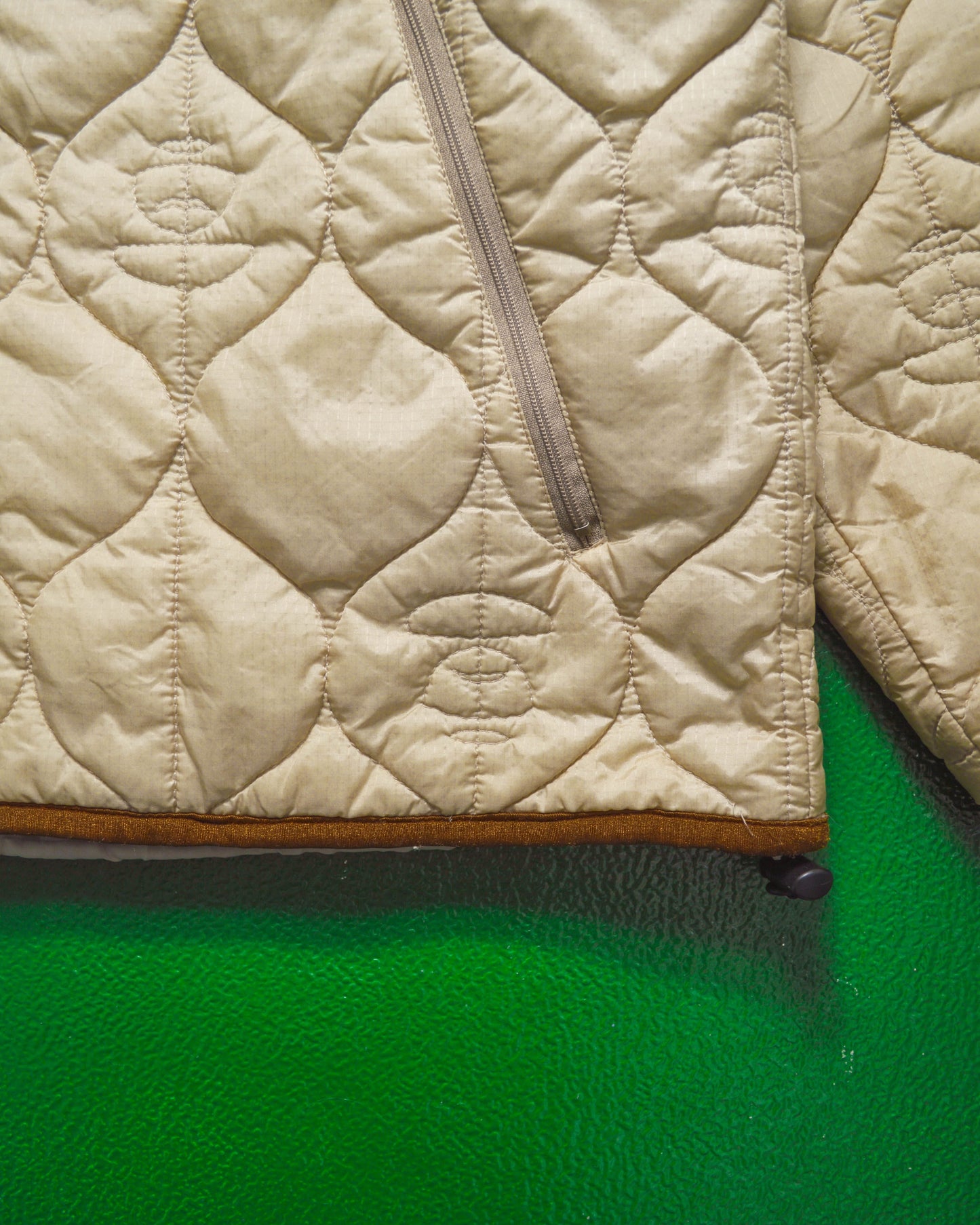 bape Onion Quilted Military Liner Style Windbreaker Beige Jacket (~L~)