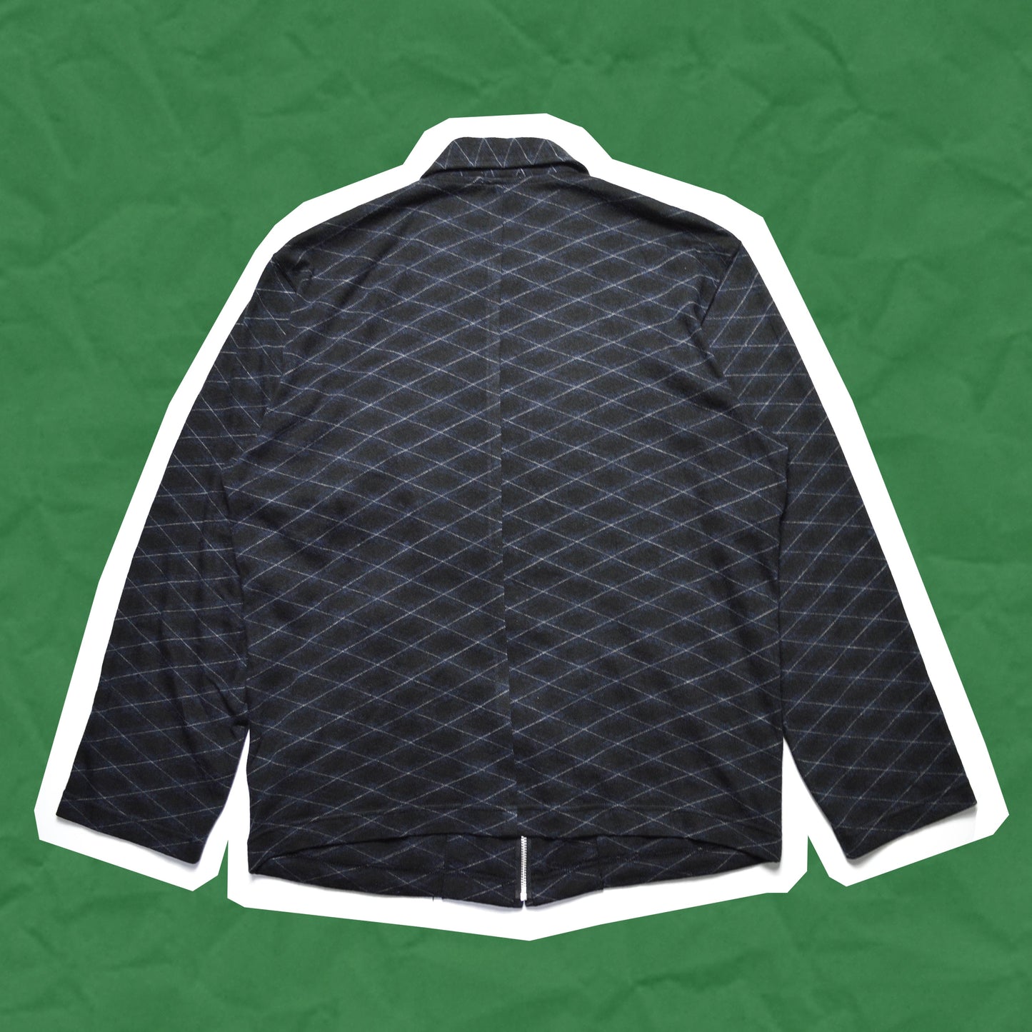 Comme Des Garçons Homme 1999 Argyle Pattern Cotton Zip Up (~M~)