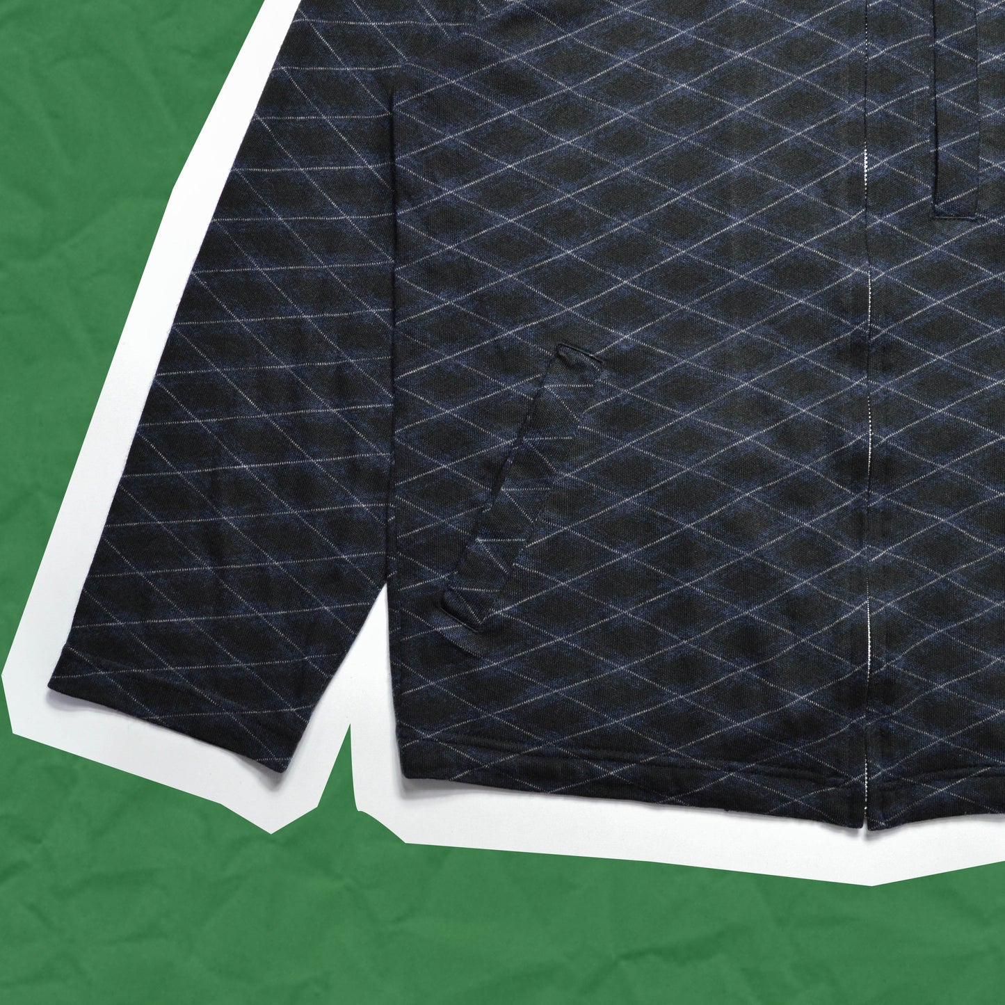 Comme Des Garçons Homme 1999 Argyle Pattern Cotton Zip Up (~M~)