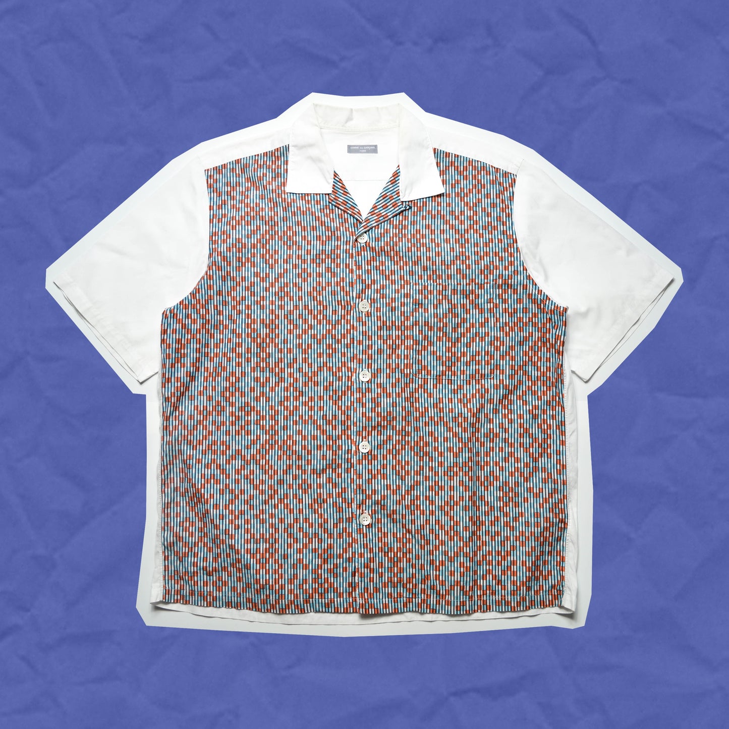 Comme Des Garçons Homme 2000 Front Pixel Print Shirt (M~L)