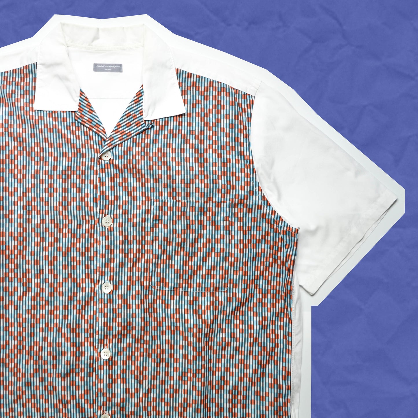 Comme Des Garçons Homme 2000 Front Pixel Print Shirt (M~L)