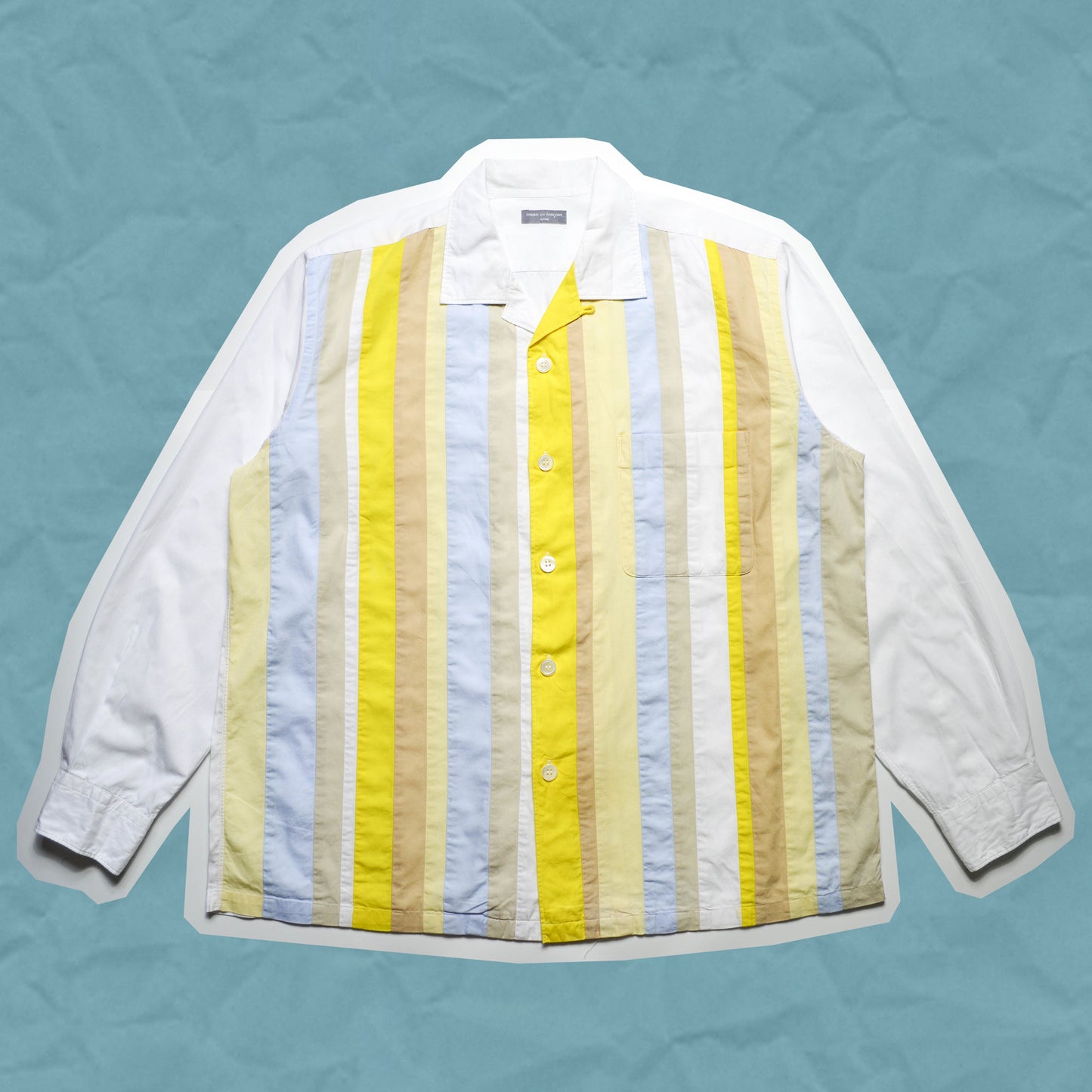 Comme Des Garçons Homme 2000 Vertical Striped Panel Front Shirt (~M~)