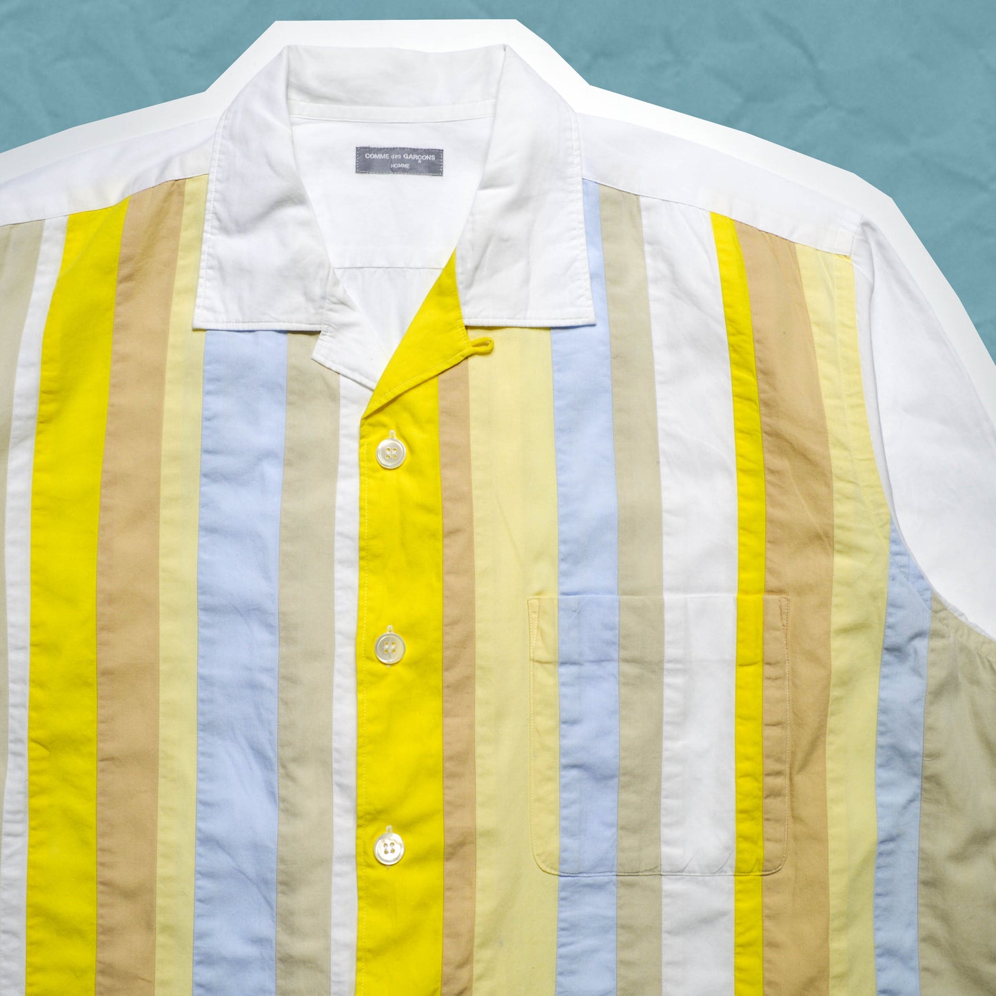Comme Des Garçons Homme 2000 Vertical Striped Panel Front Shirt (~M~)