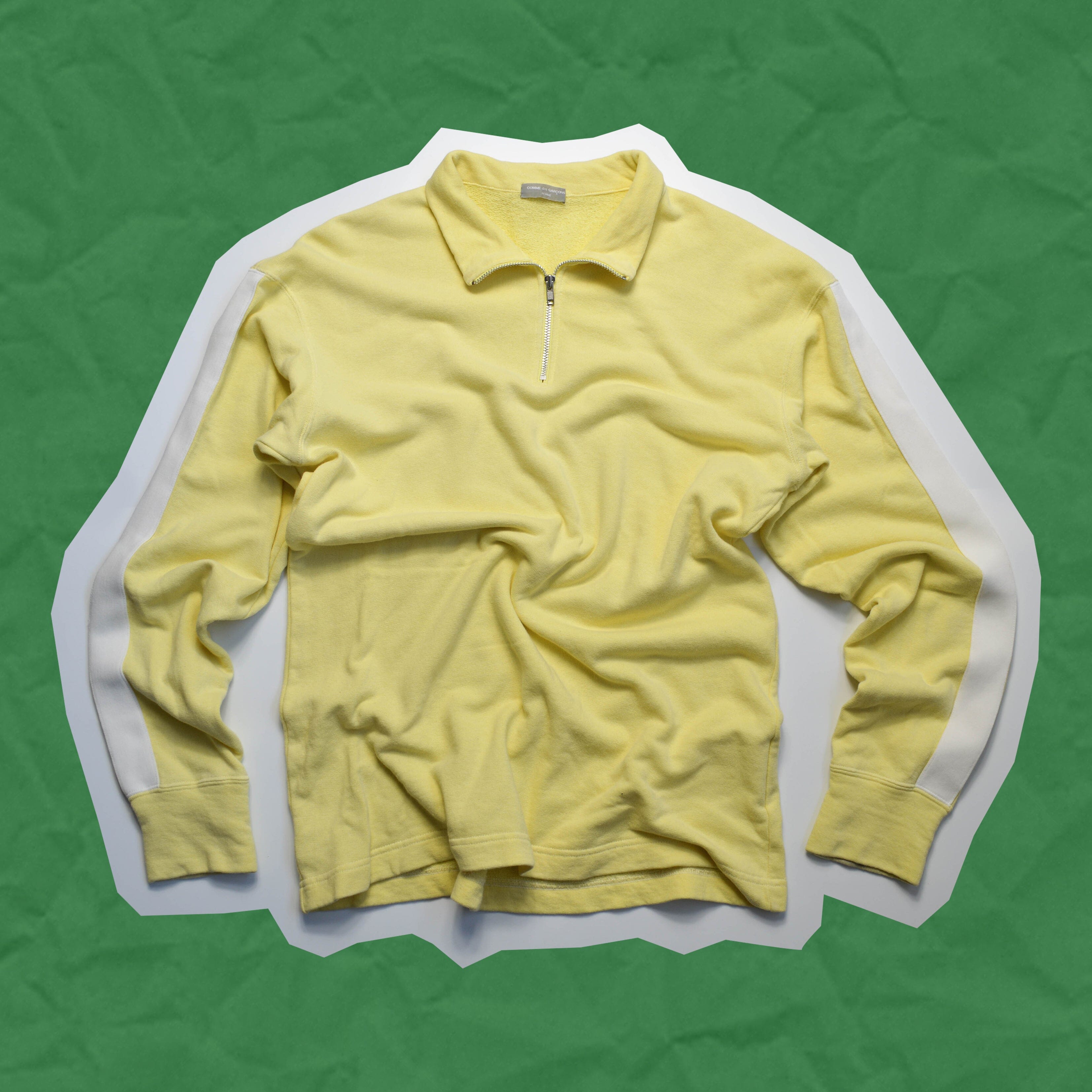 Comme des Garcons / CdG Homme 2001 Baby Yellow Quarter Zip Jumper 