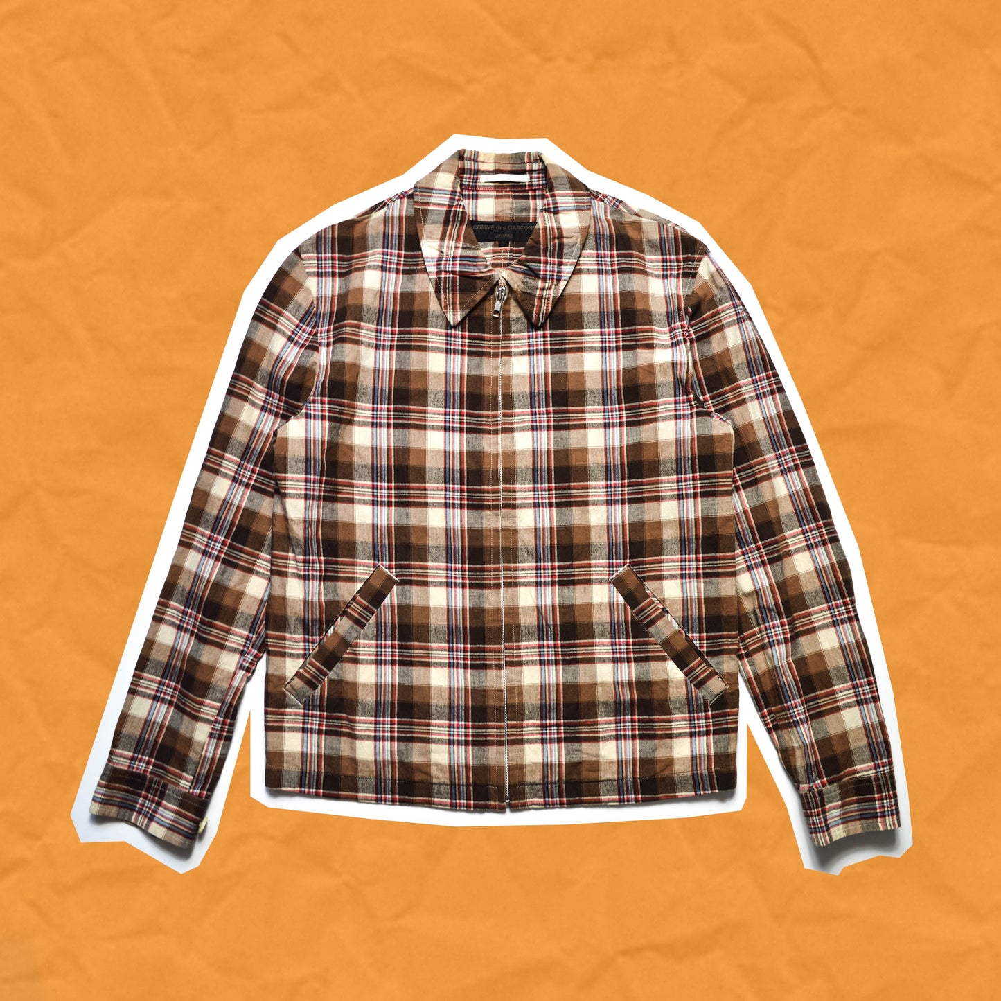 Comme Des Garçons Homme 2002 Light Plaid Jacket Jacket (M)