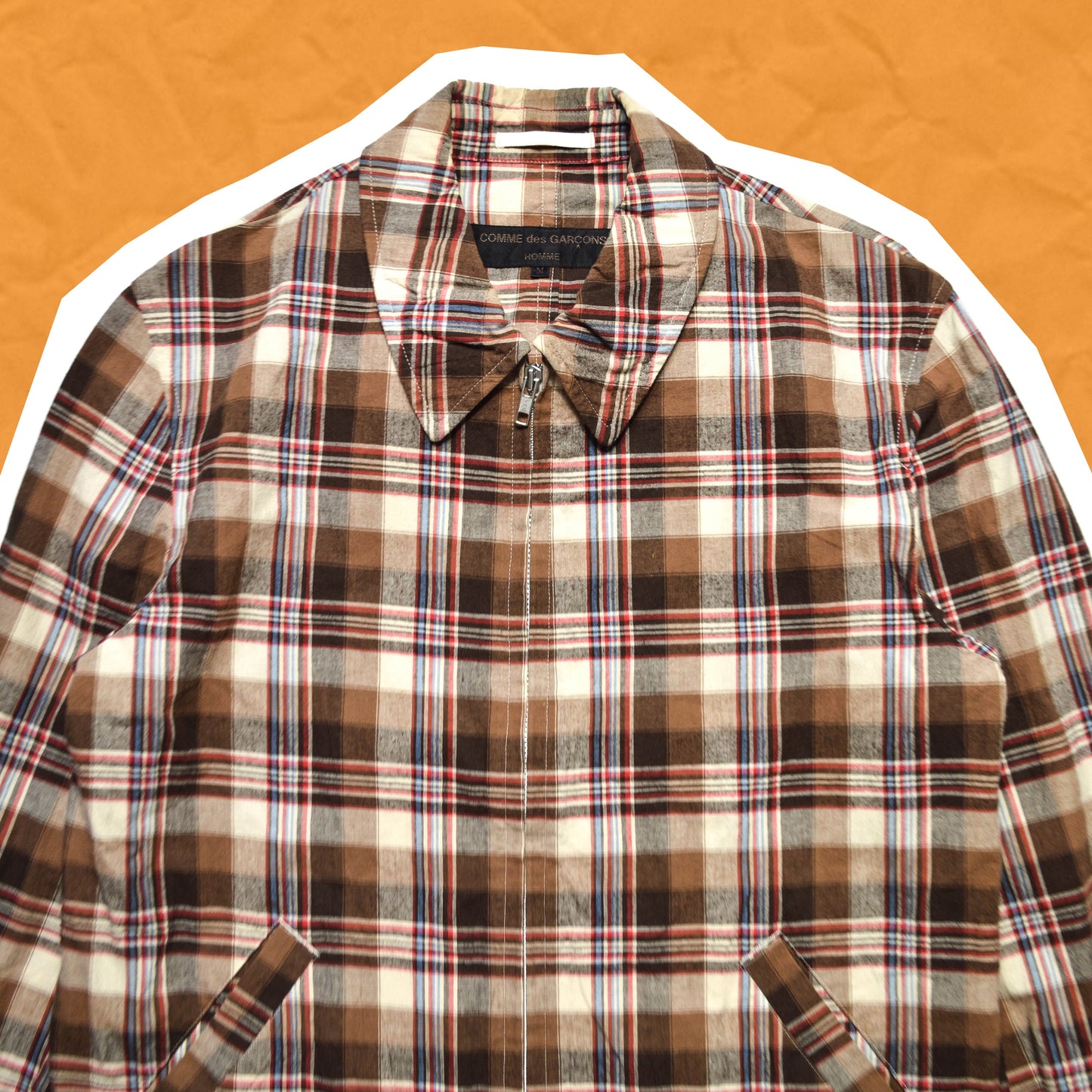 Comme Des Garçons Homme 2002 Light Plaid Jacket Jacket (M)