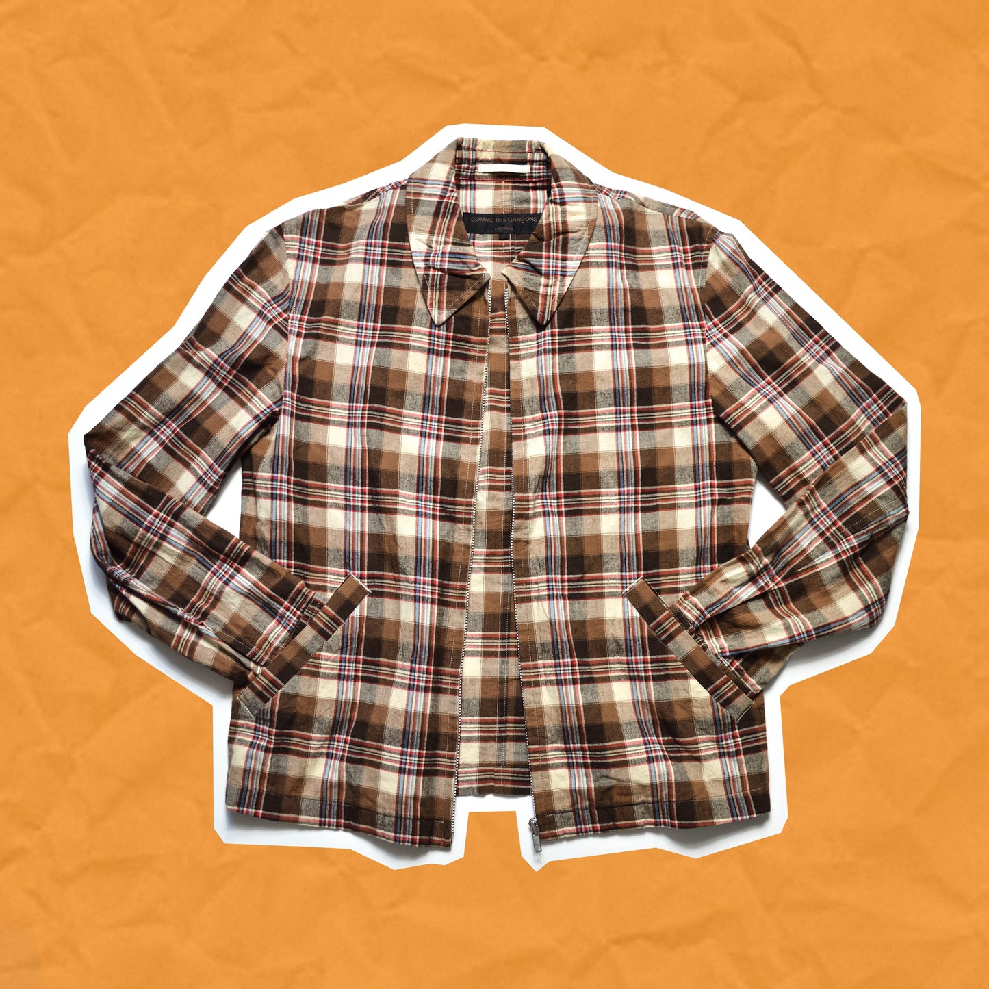 Comme Des Garçons Homme 2002 Light Plaid Jacket Jacket (M)