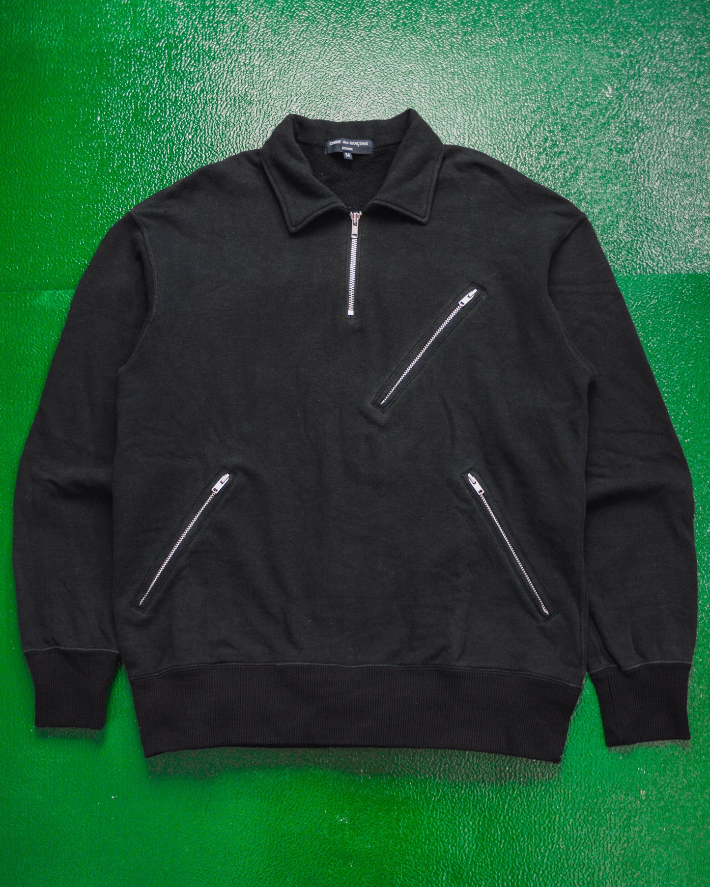 Comme Des Garçons Homme 2005 Multi-Zip Quarter Zip Pullover (M)