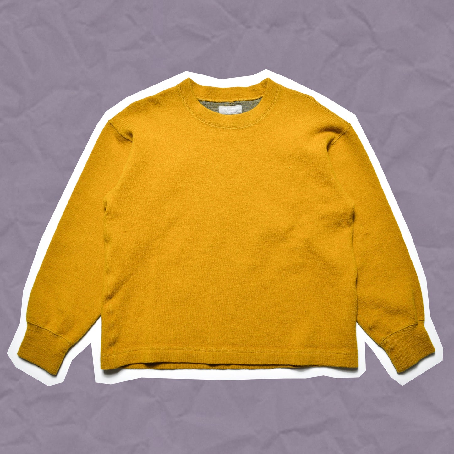 Comme Des Garçons Homme Mustard Double Layered Knit Sweater / Jumper (~S~)