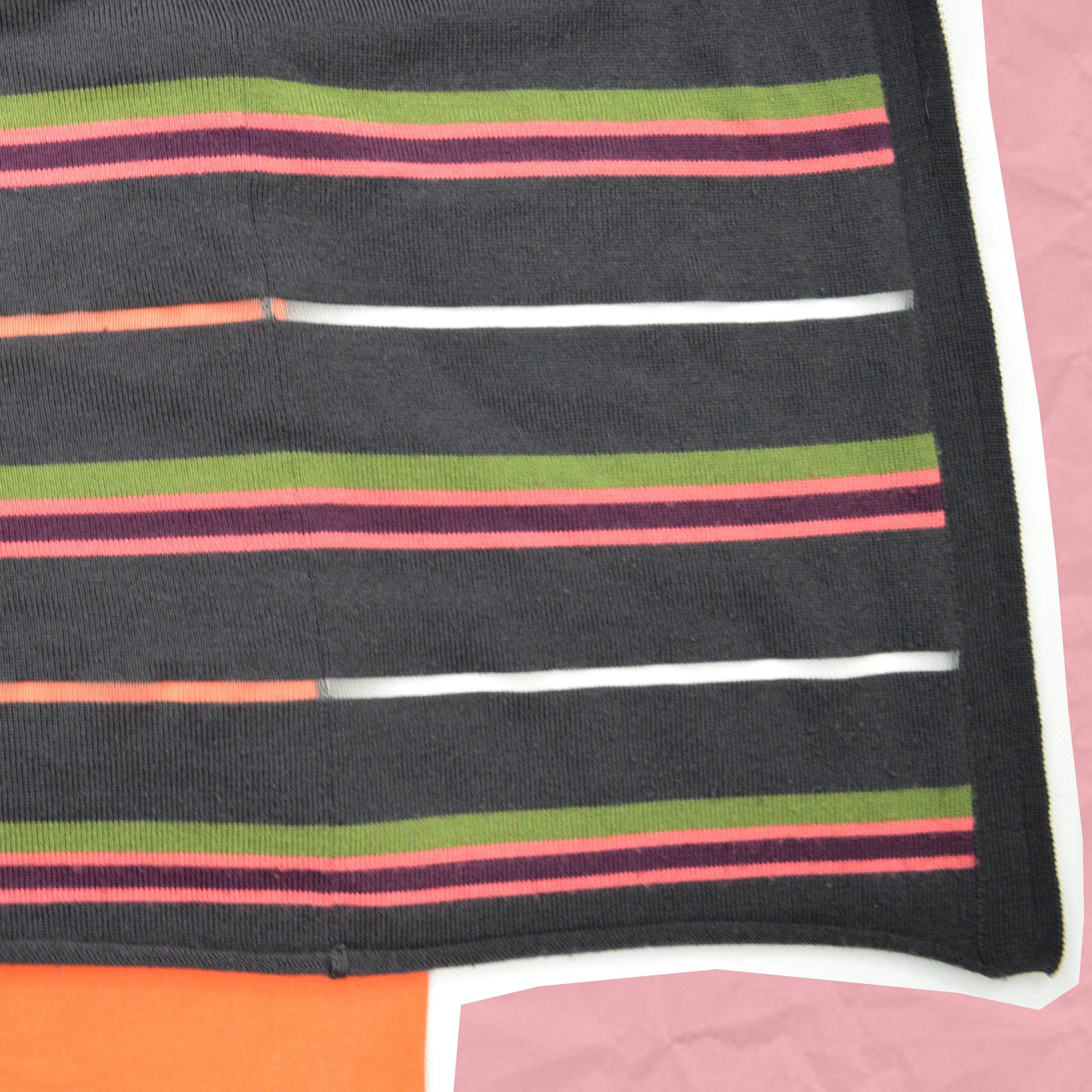 Comme Des Garçons Homme Plus 2004 Striped Transparent Panelled Slate Grey Cardigan (~M~)