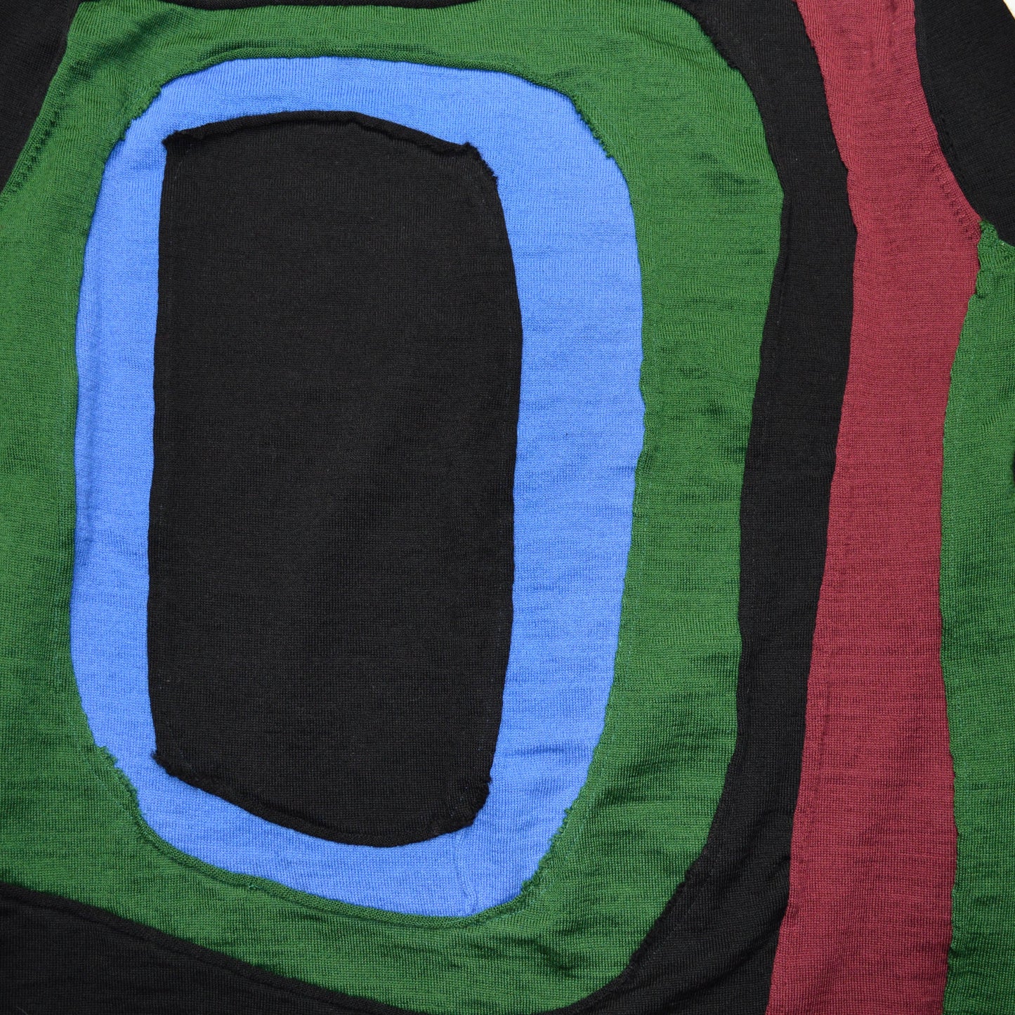 Comme Des Garçons Shirt Panelled Colour-blocked Knit Jumper (~L~)