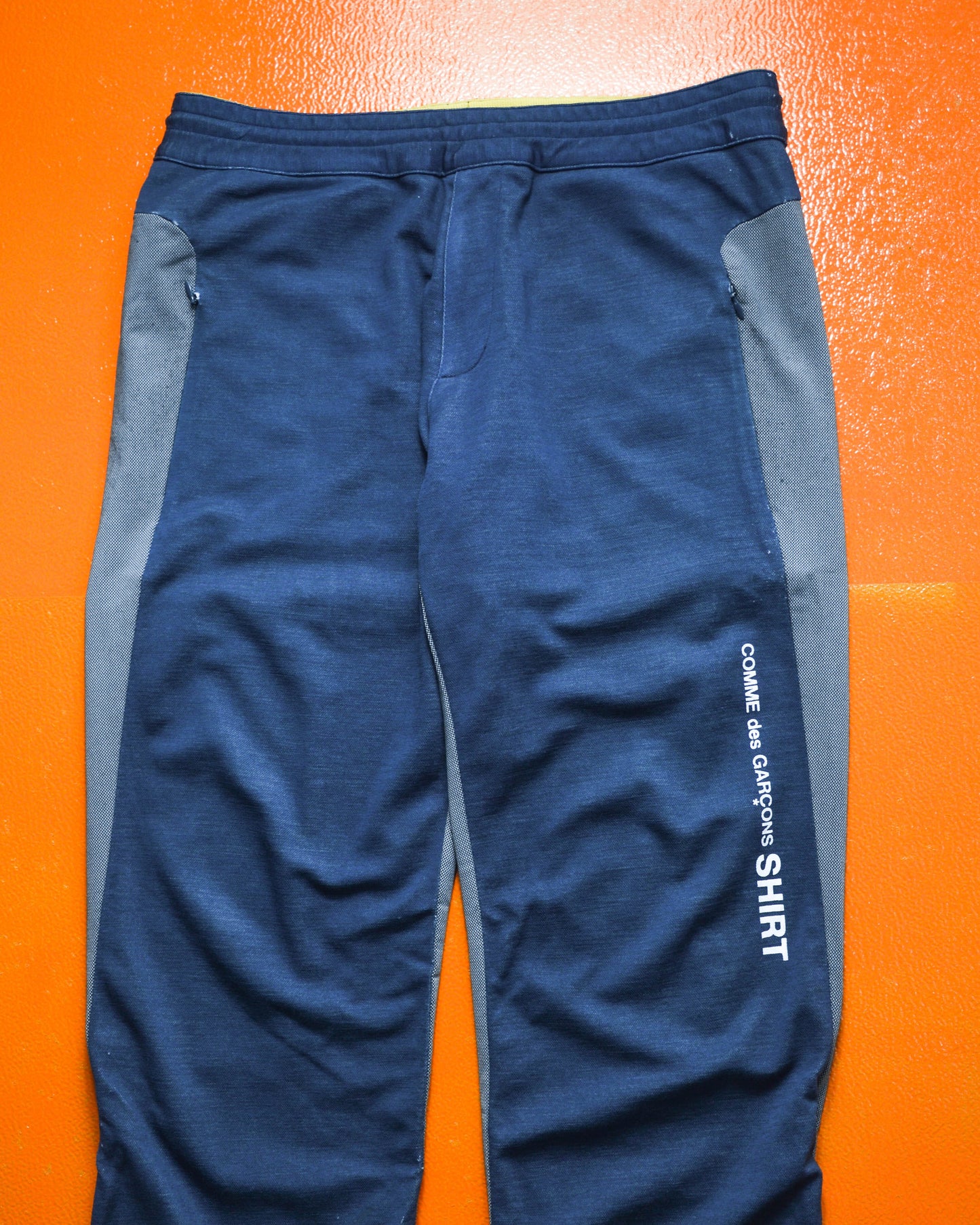 Comme Des Garçons Shirt Panelled Wool Poly Track Pants (~S~)